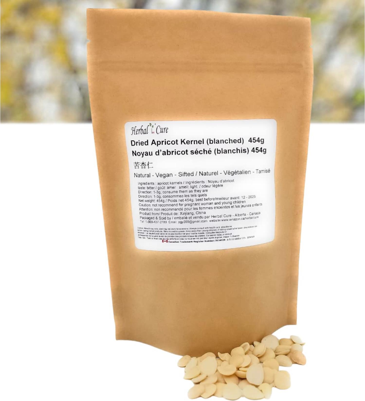 Herbal Cure - Blanched Raw Kernels 454g - Clean and Fresh- Vegan - Natural - Product of China