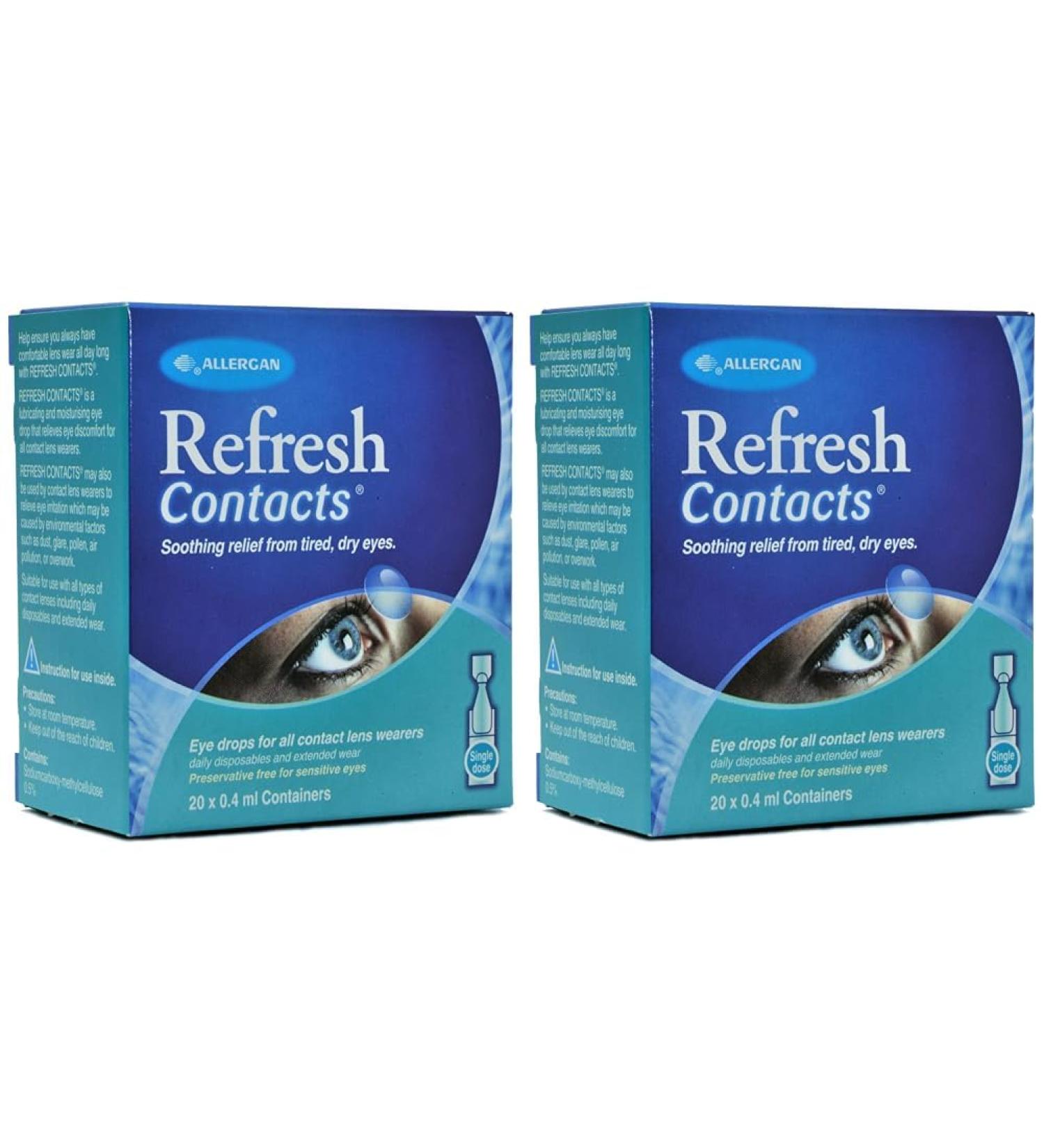 Refresh Contact Eye Drops 20 X 0.4ml (Pack of 2) One Size (Pack of 2)
