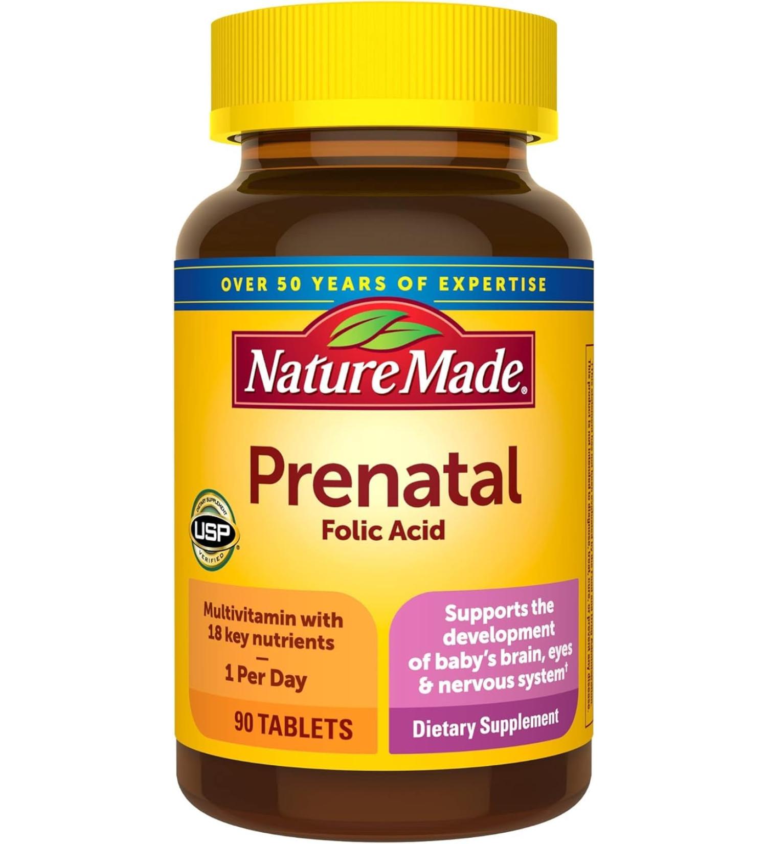 Nature Made Prenatal Multi Dietary Supplement 90 Tablets ea ( Pack of 2) - Buy Online on GoSupps.com
