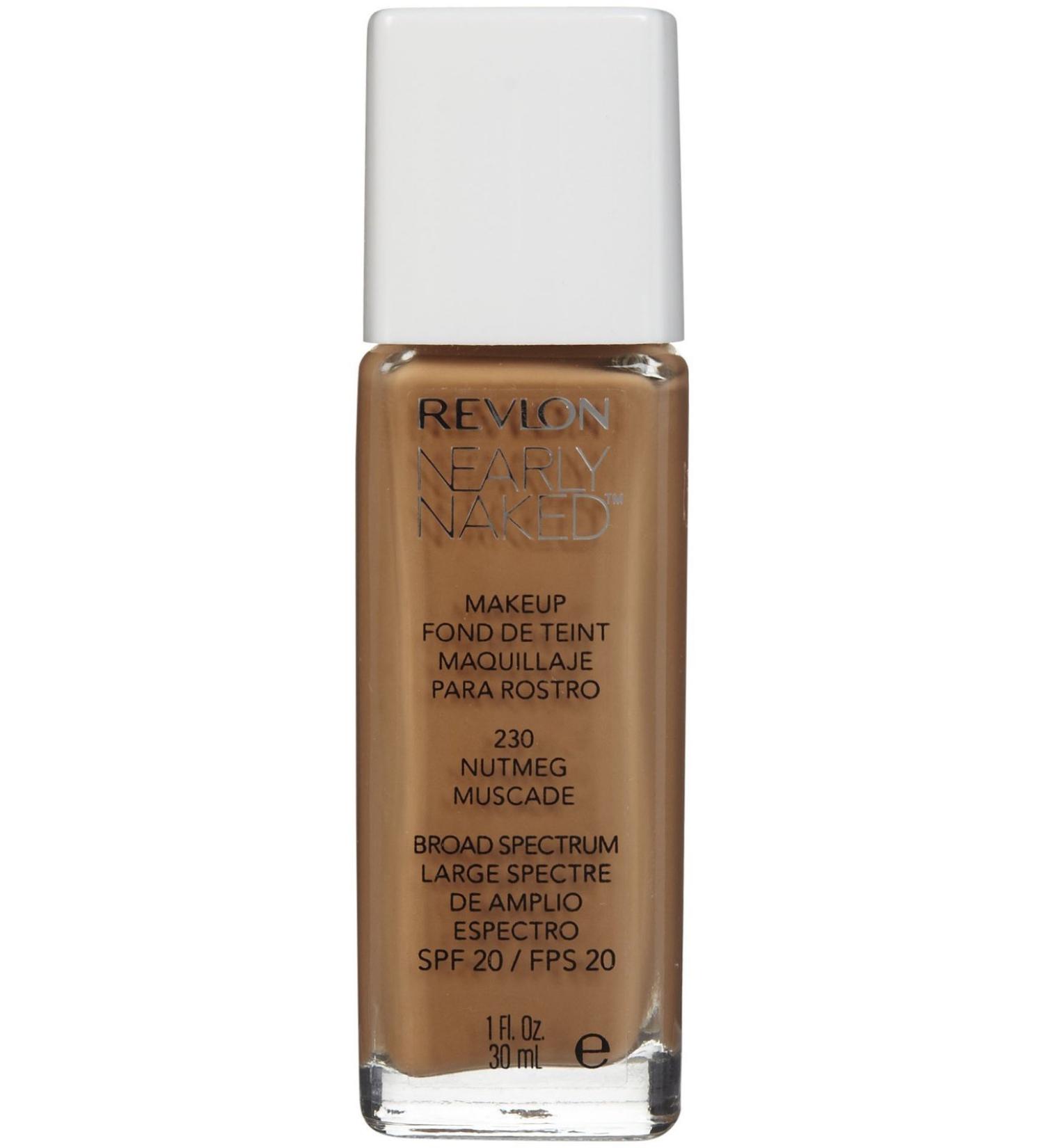 Revlon Nearly Naked Liquid Makeup SPF 20 230 Nutmeg - 1oz - Buy Online on GoSupps.com