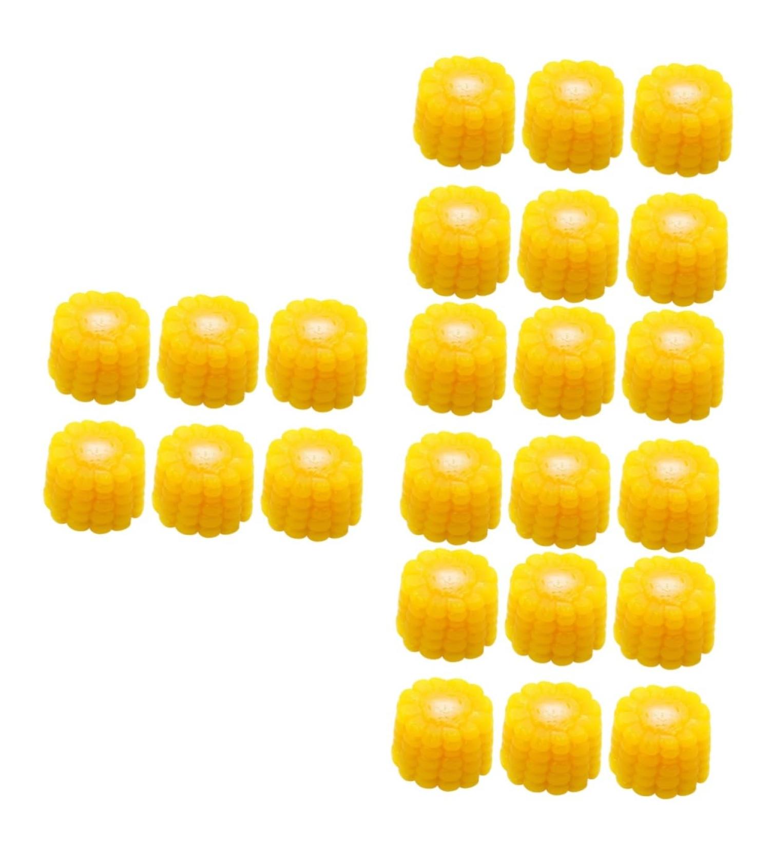 Zerodeko 24 Pcs Simulated Vegetables Faux Slices Fake Vegetable Ornaments Plastic Simulation Vegetable Fake Lettuce Photo Prop Artificial Vegetable Display Props Fake Props Corn Model Pvc Yellowx4pcs 3.8x3.8cmx4pcs - Buy Online on GoSupps.com