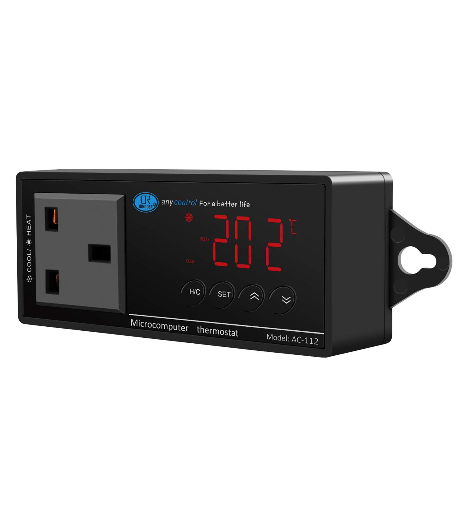 NICREW Digital LED Reptile Thermostat - Heating and Cooling Temperature Controller for Vivarium - 1100W 220V - Buy Online on GoSupps.com