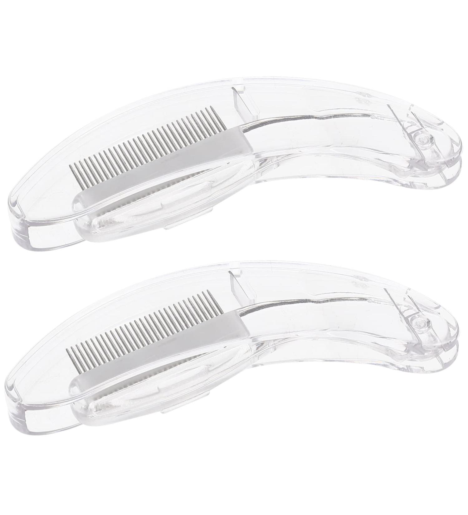 SOESFOUFU Eyelash Curlers 2pcs Foldable Eyebrow Comb Eyelash Brush Lash Extension Tools Dense Lash Comb Make up Eyelash Curler 6.5x2x0.8cm Transparent - Buy Online on GoSupps.com