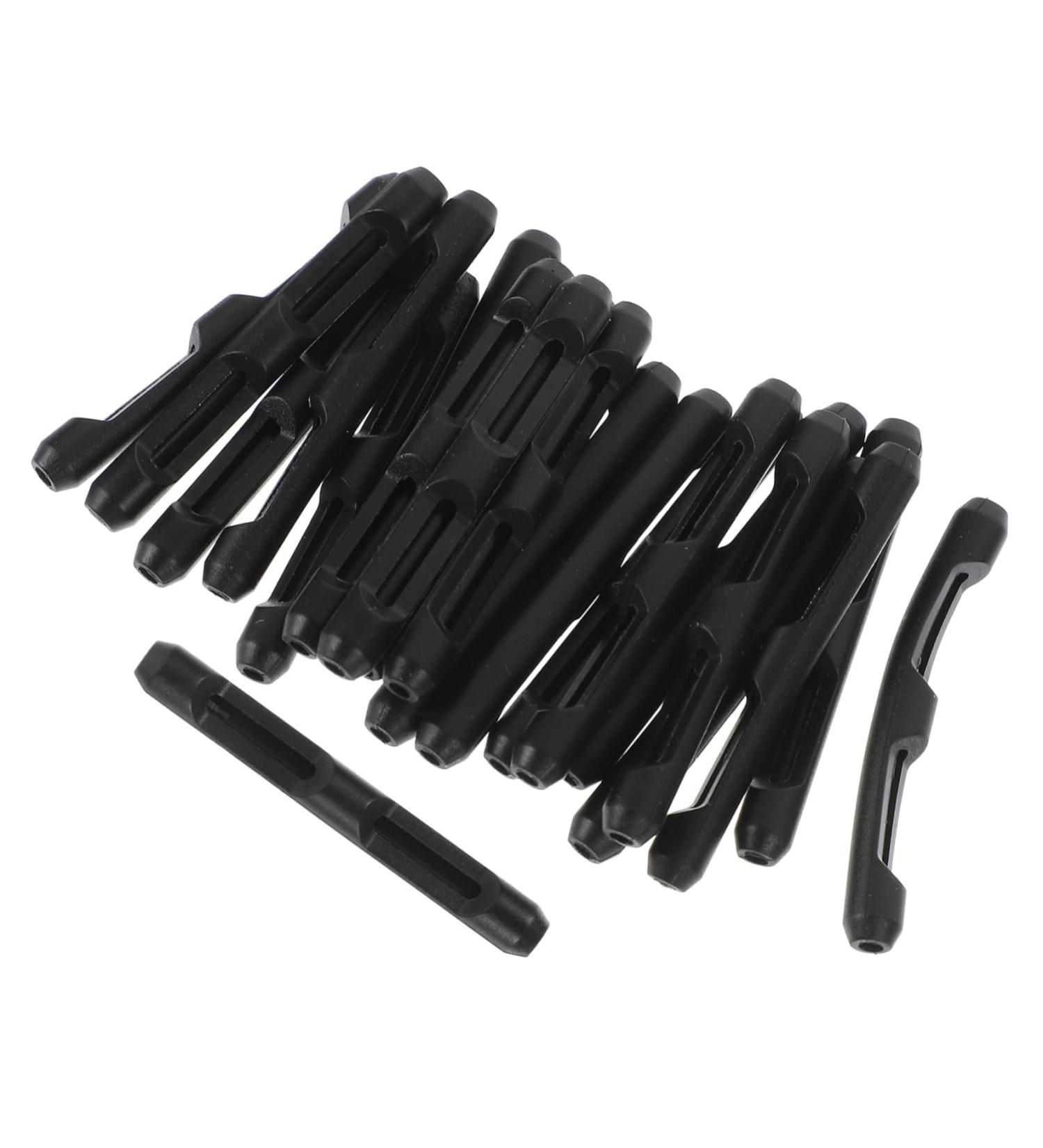 10 Pairs Non-Slip Silicone Glasses Retainers | Durable Eyeglass Ear Grips | Black Earmuffs 5.7x0.7CM - International Shipping Available - Buy Online on GoSupps.com