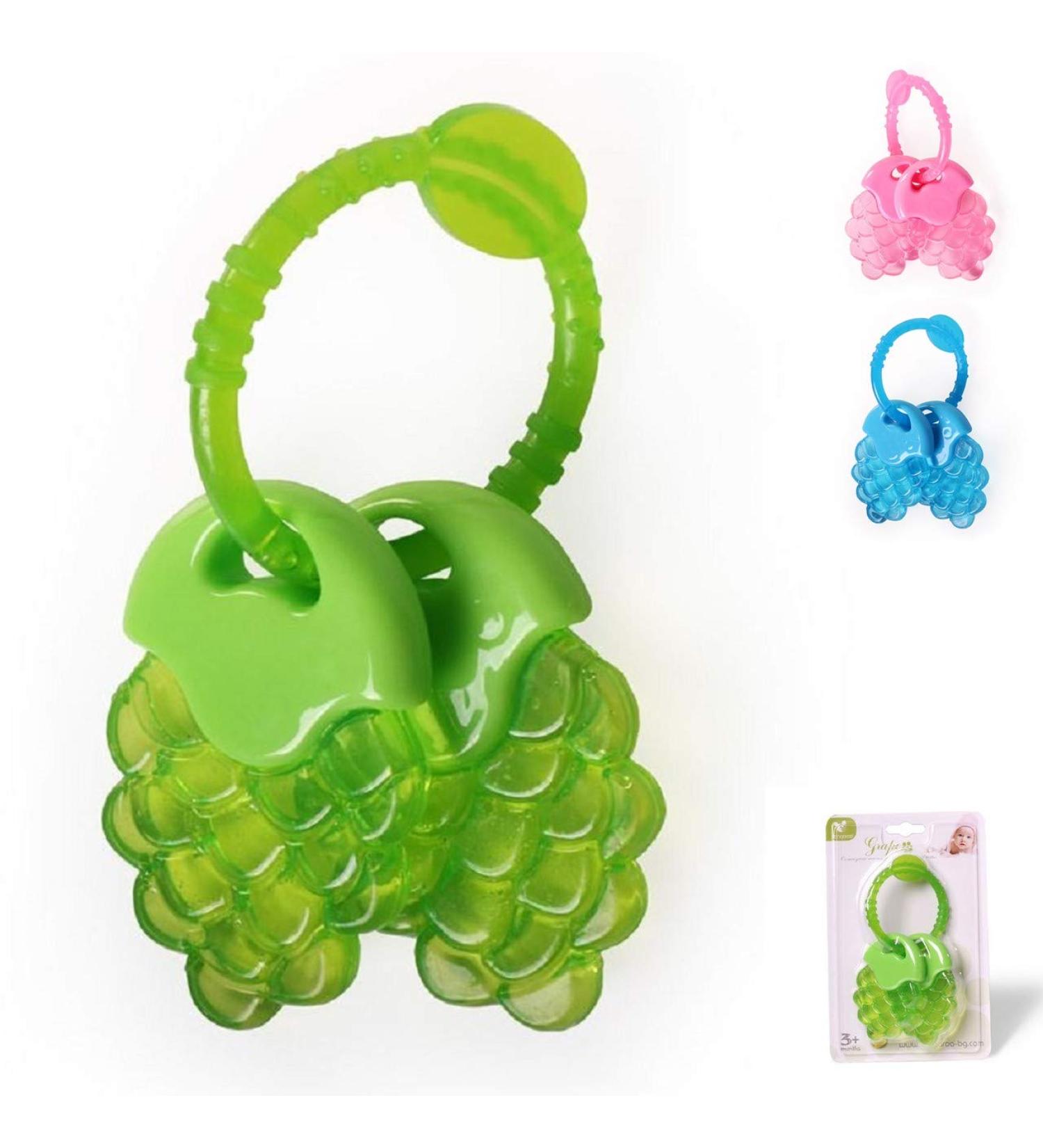 Cangaroo Teething Ring Grape T2215 | BPA-Free Cooling Teething Aid for 3+ Months - Green - Buy Online on GoSupps.com