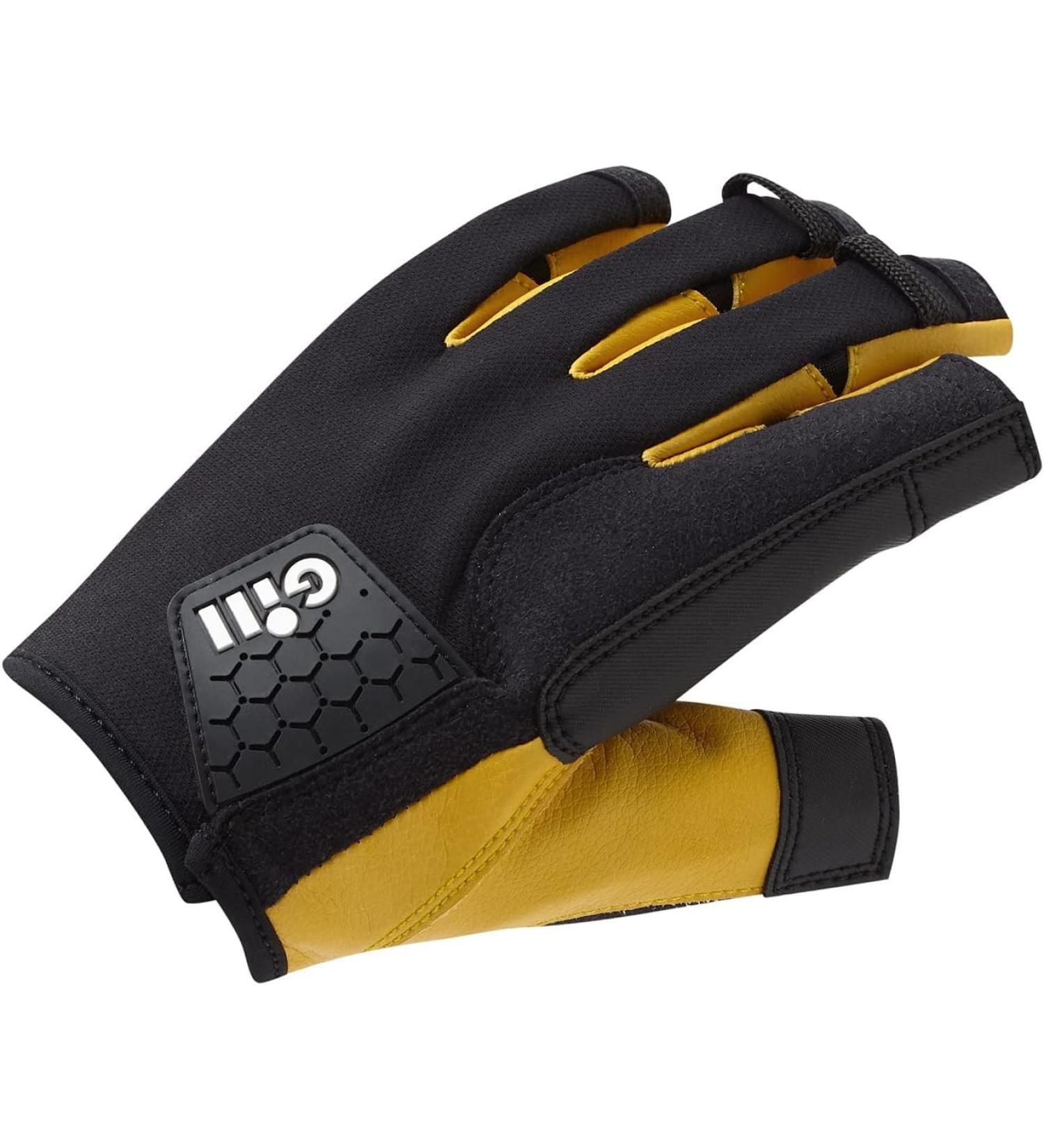 Gill Men's Pro Short Finger Sailing Gloves - Black XS | Durable & Comfortable Dinghy Gloves for All Conditions - Buy Online on GoSupps.com