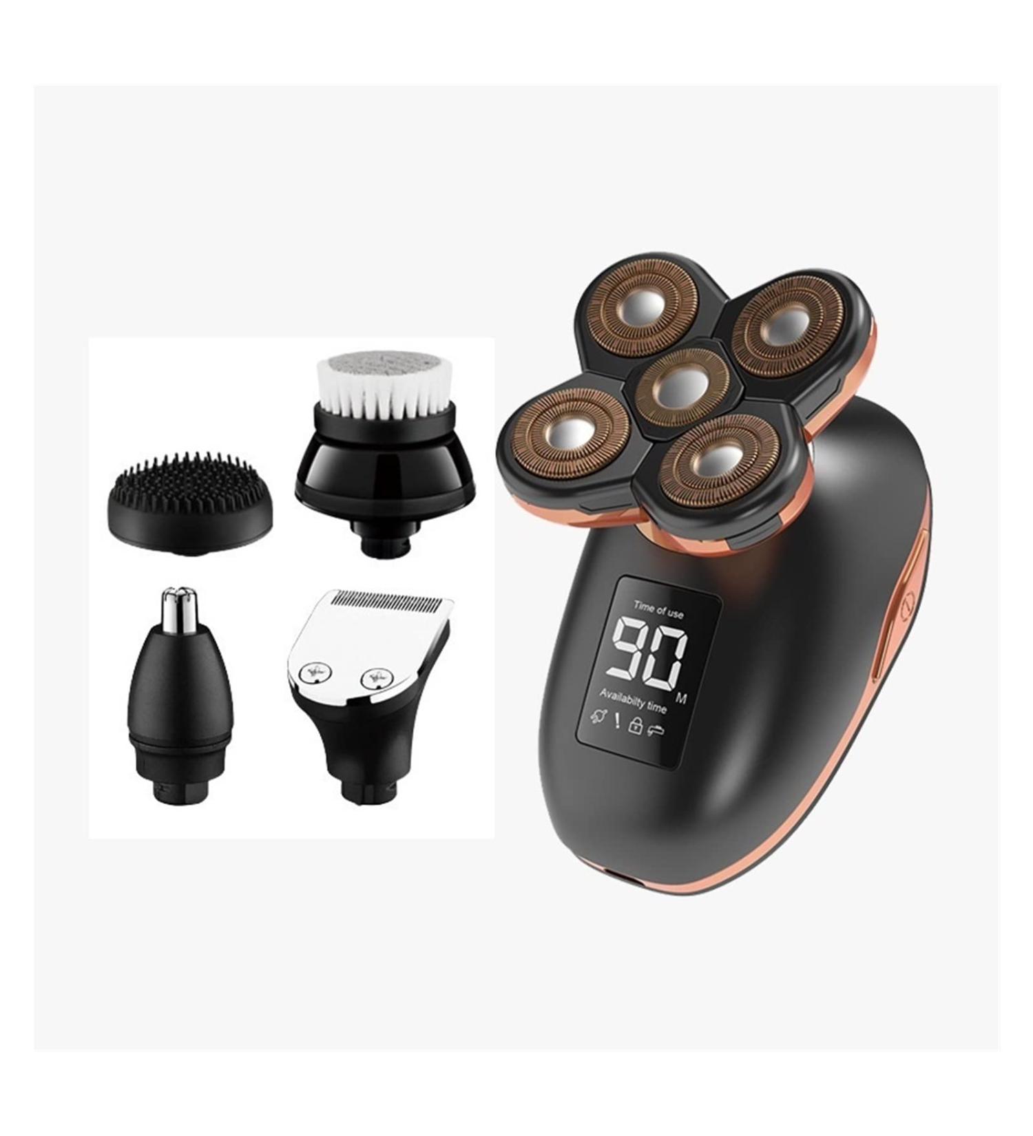 Premium Head Shavers for Bald Men | Rechargeable Electric Shaver & Trimmer Set - LCD Display USB Facial Brush - Buy Online on GoSupps.com