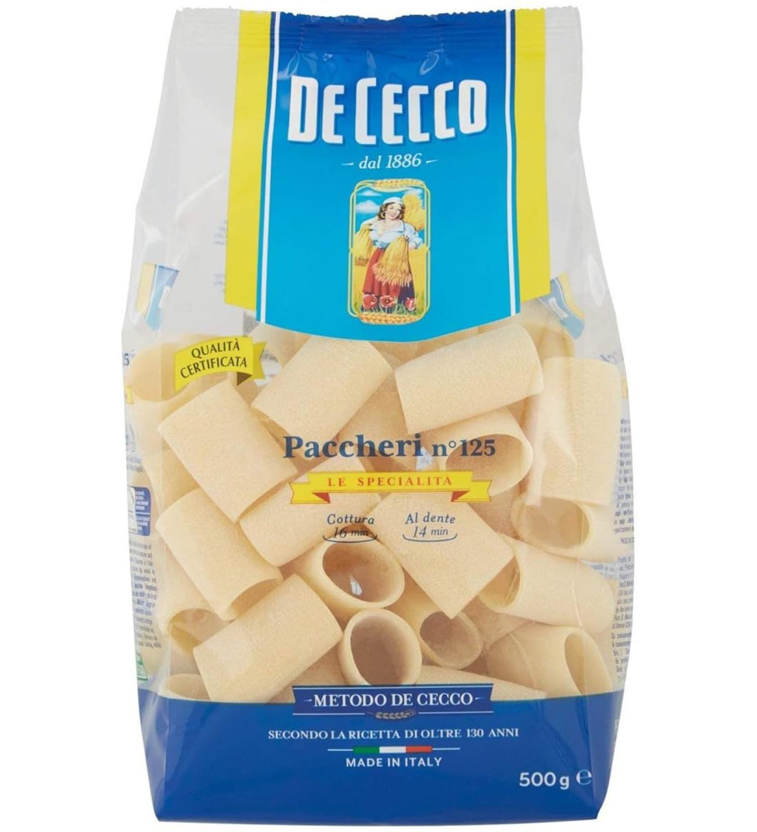 DE CECCO PACCHERI N 125 GR 500 X 10 - Buy Online on GoSupps.com