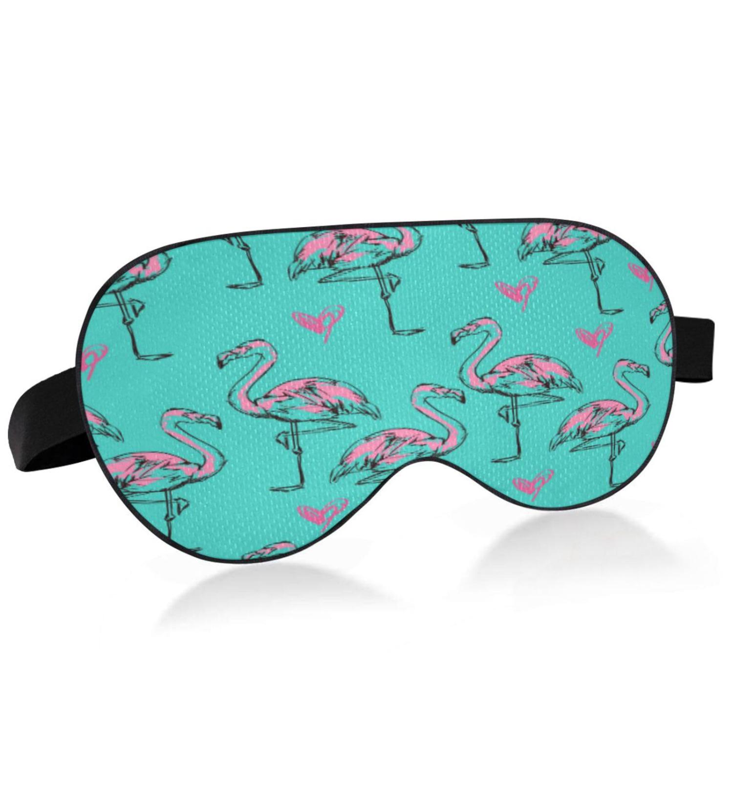 Sleep Mask - Light Blocking Flamingo Sketch Eye Mask with Adjustable Strap - Soft Lightweight Blindfold for Men & Women - Perfect for Travel Naps & Work - Buy Online on GoSupps.com
