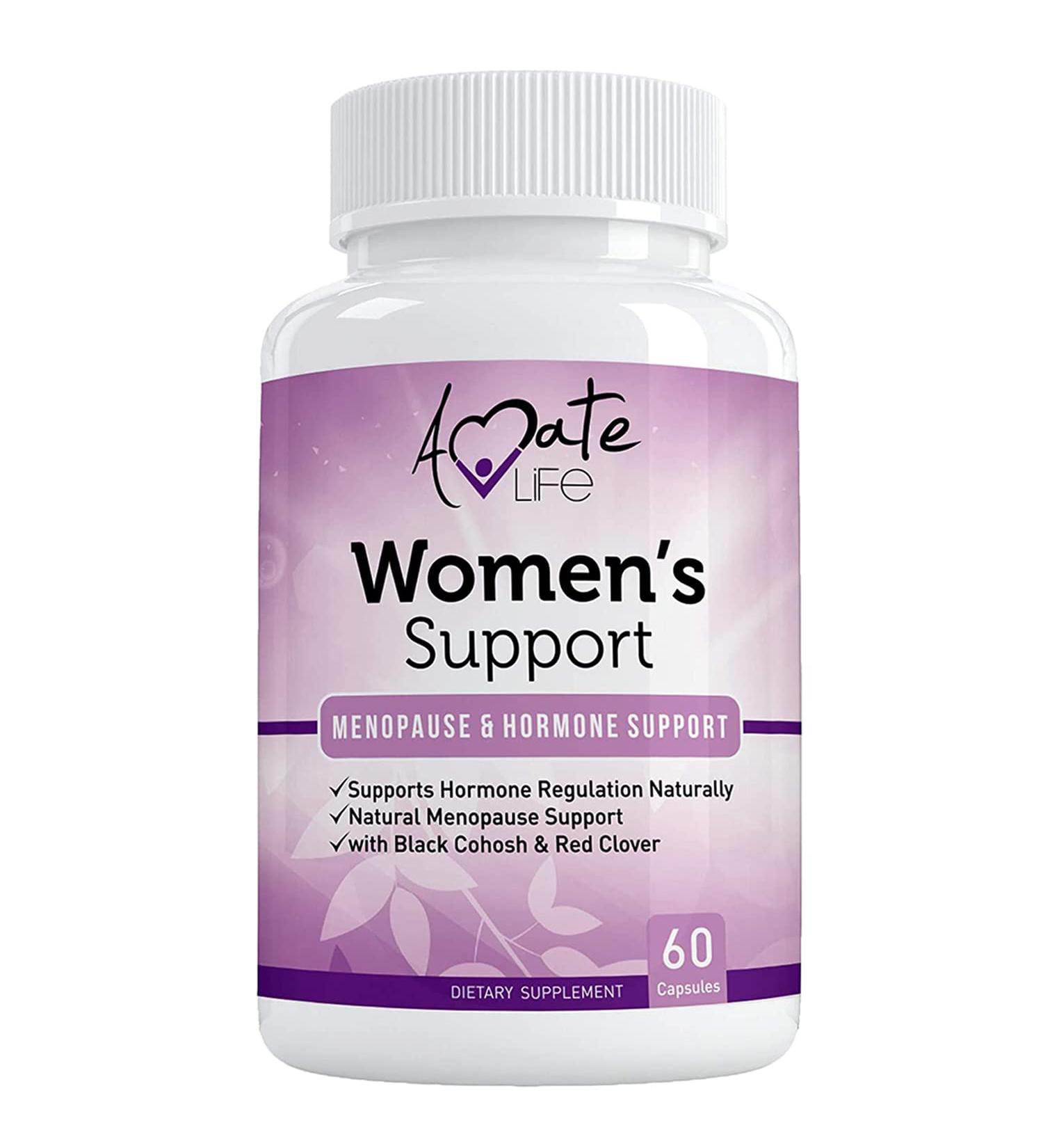 Women's Hormone Regulation Supplement - Menopause & Estrogen Support - Natural Ingredients for Balance - Non-GMO Pills by Amate Life - Buy Online on GoSupps.com