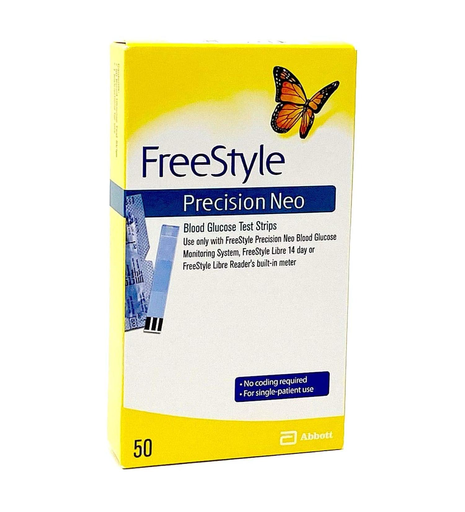 FreeStyle Precision Neo Blood Glucose Test Strips - 50 ct, Pack of 2