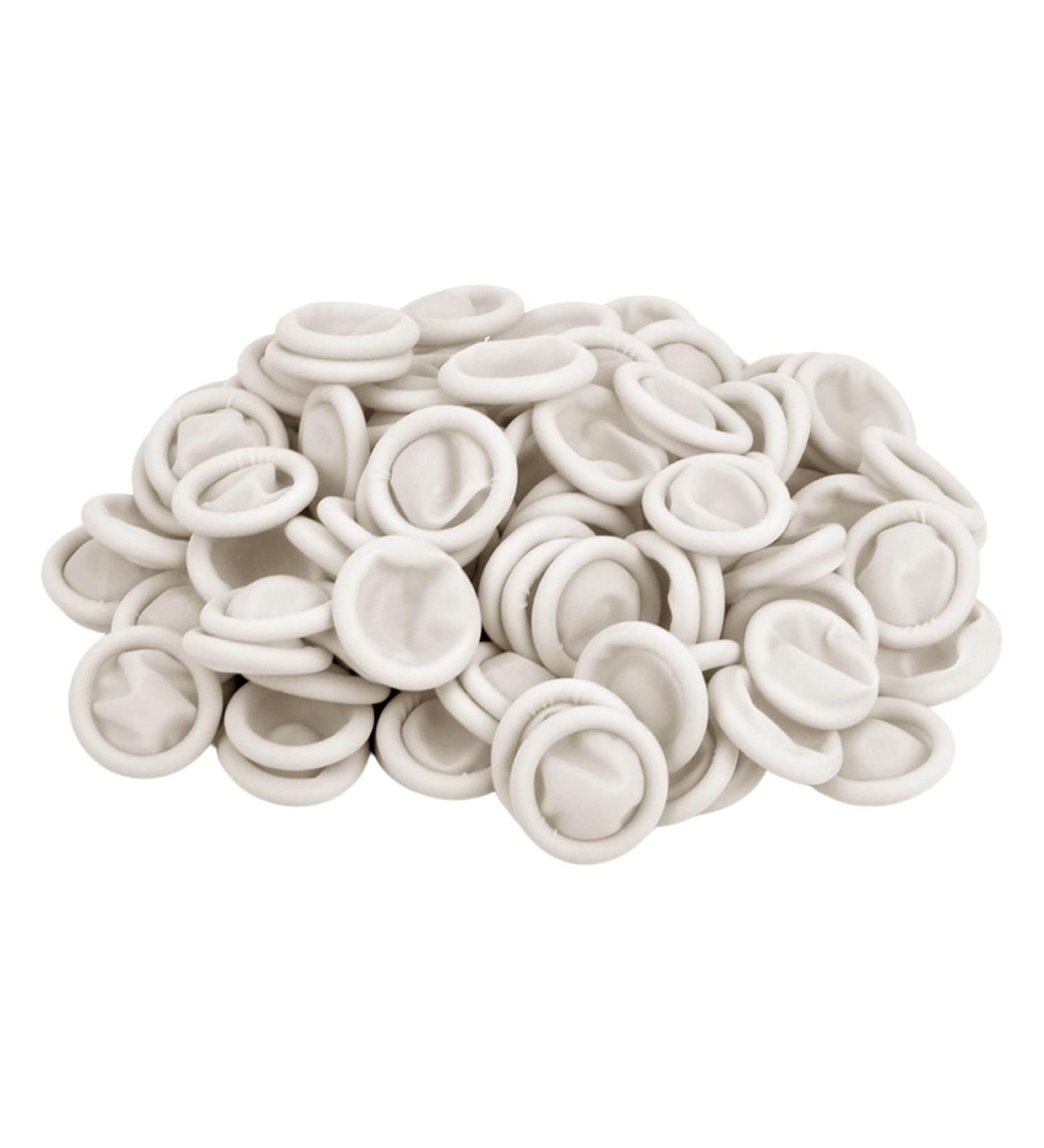 100 Pcs Disposable Latex Finger Cots for Beauty & Electronics Repair - White - Buy Online on GoSupps.com