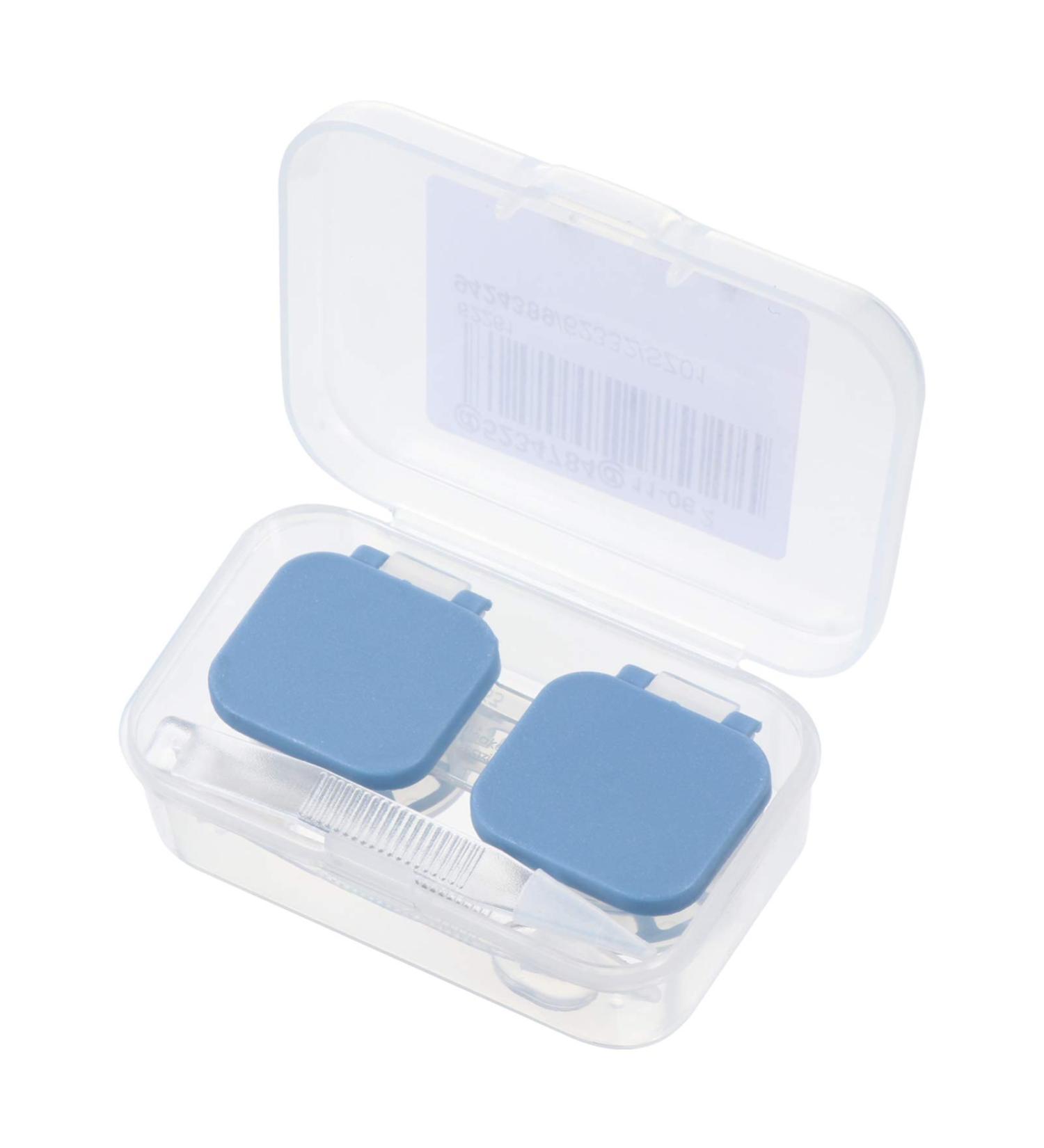Exceart Mini Lens Container - Automatic Lens Cleaning System & Travel Case with Tweezers (Blue) | Optimize Your Lens Care - Buy Online on GoSupps.com