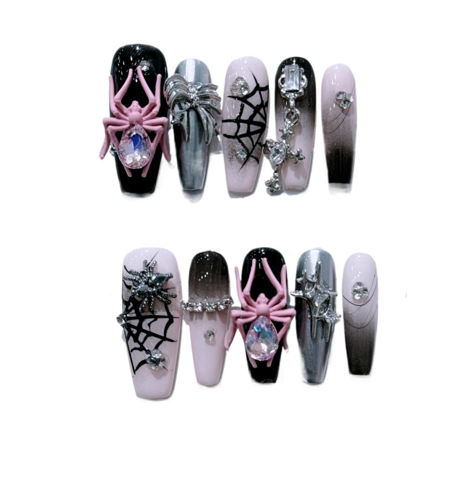 Nail Art Hand Worn Detachable Fake Nail Art Patches nail art hand worn detachable fake nail art patches(Size:XS)