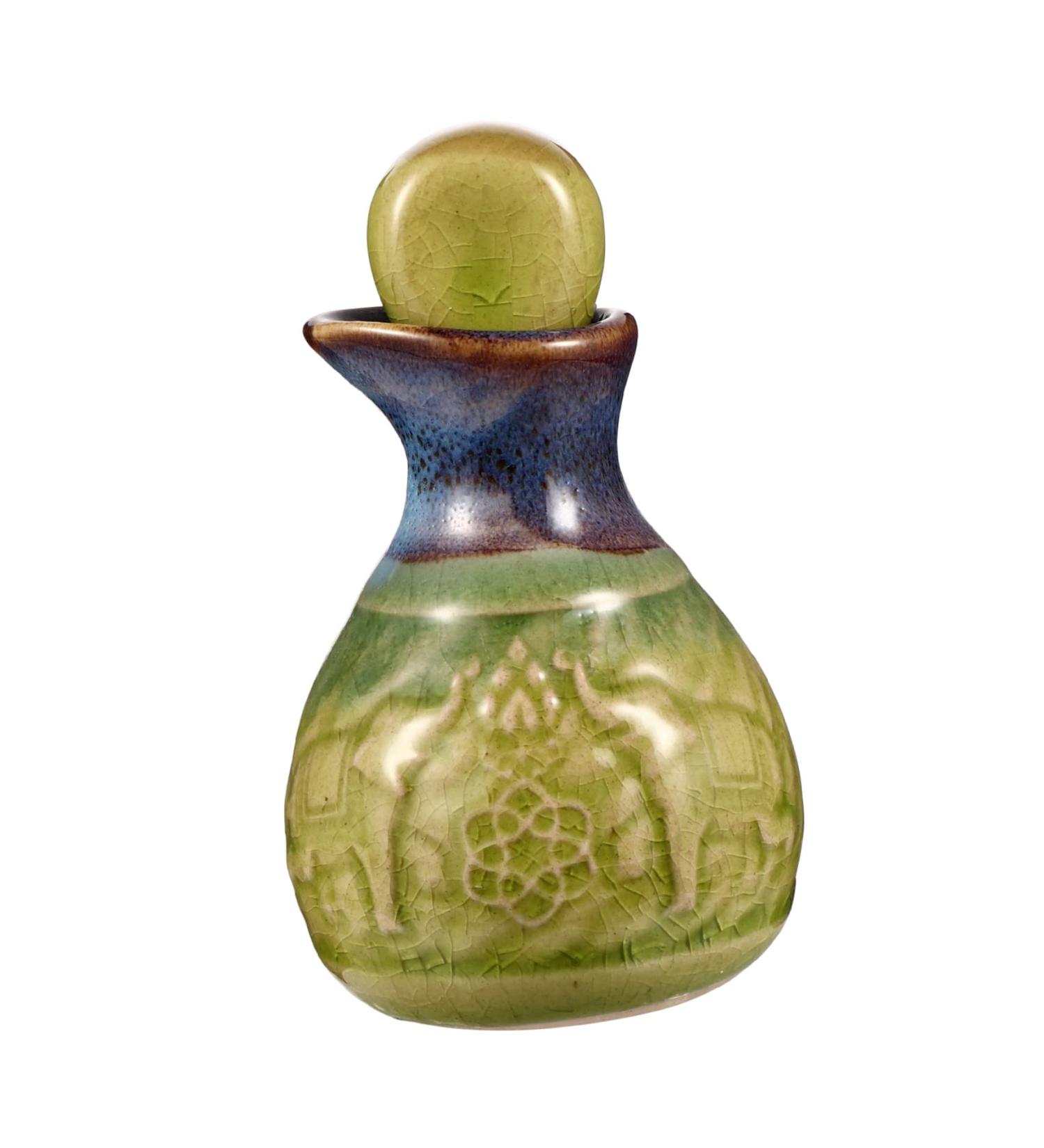 Angoily 1 Set Aromatherapy Bottle Ornament Container Mini Decor Makeup Container Empty Perfume Bottle Cruets Dispenser Ceramic Cruet Retro Soy Sauce Jar Ceramics Essential Oil - Buy Online on GoSupps.com