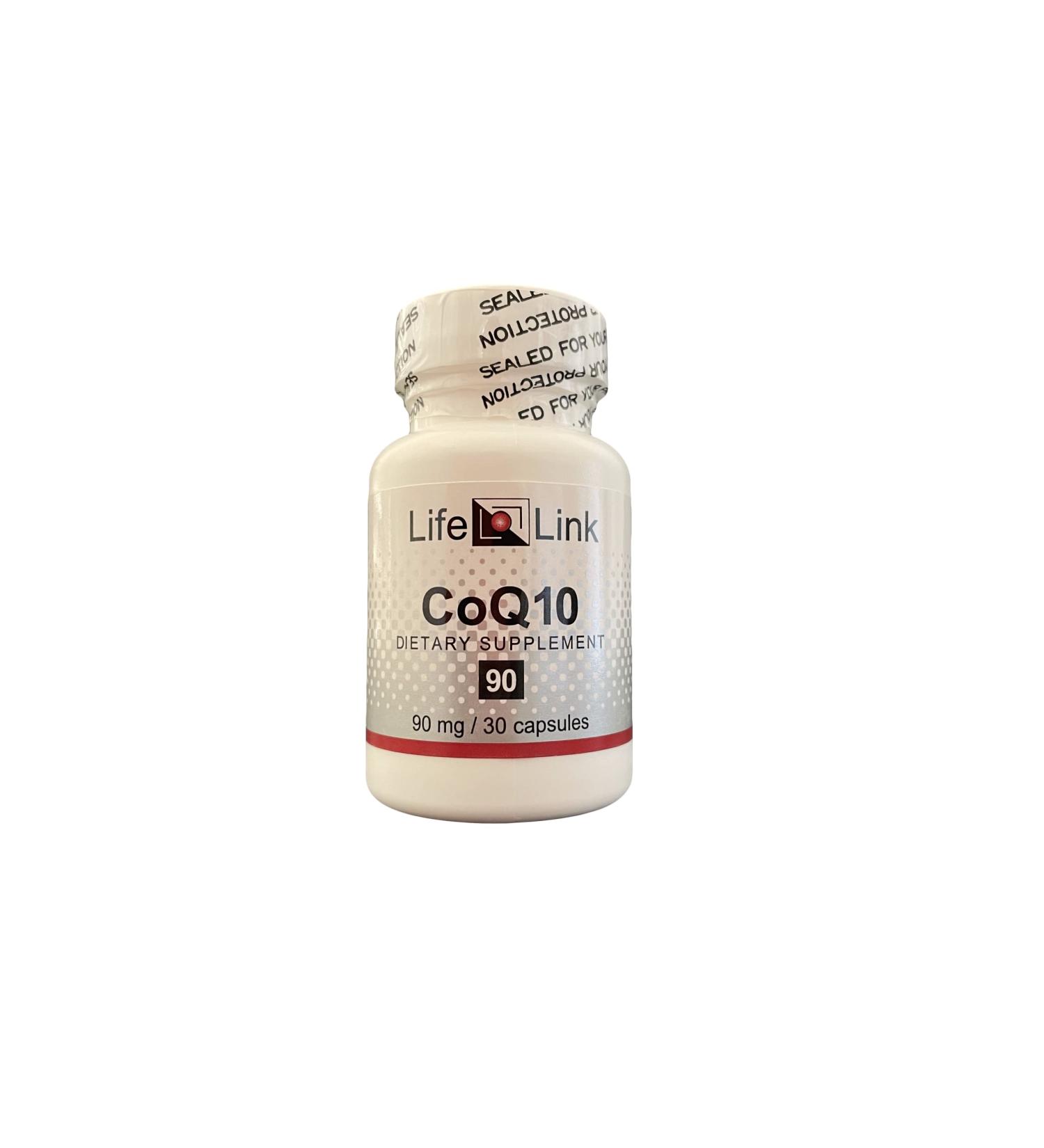 LifeLink CoQ10 | 90 mg x 30 Capsules | Heart Health Energy | Gluten Free & Non-GMO | Made in The USA - Buy Online on GoSupps.com