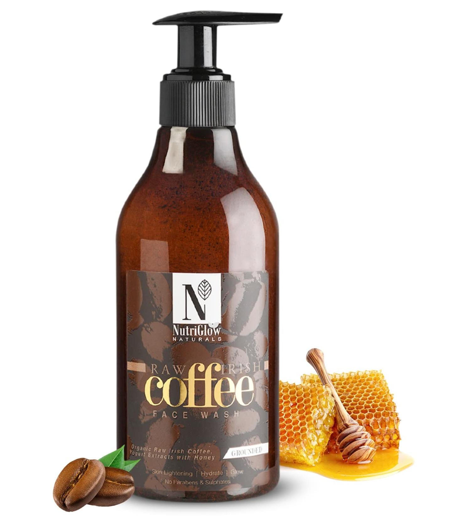 NutriGlow NATURAL's Coffee Face Wash For Glowing Skin Long Lasting Refreshment Deep Cleanser Blackheads Removal Acne Treatment Paraben & Sulphate Free All Skin Type 10.14 Oz - Buy Online on GoSupps.com