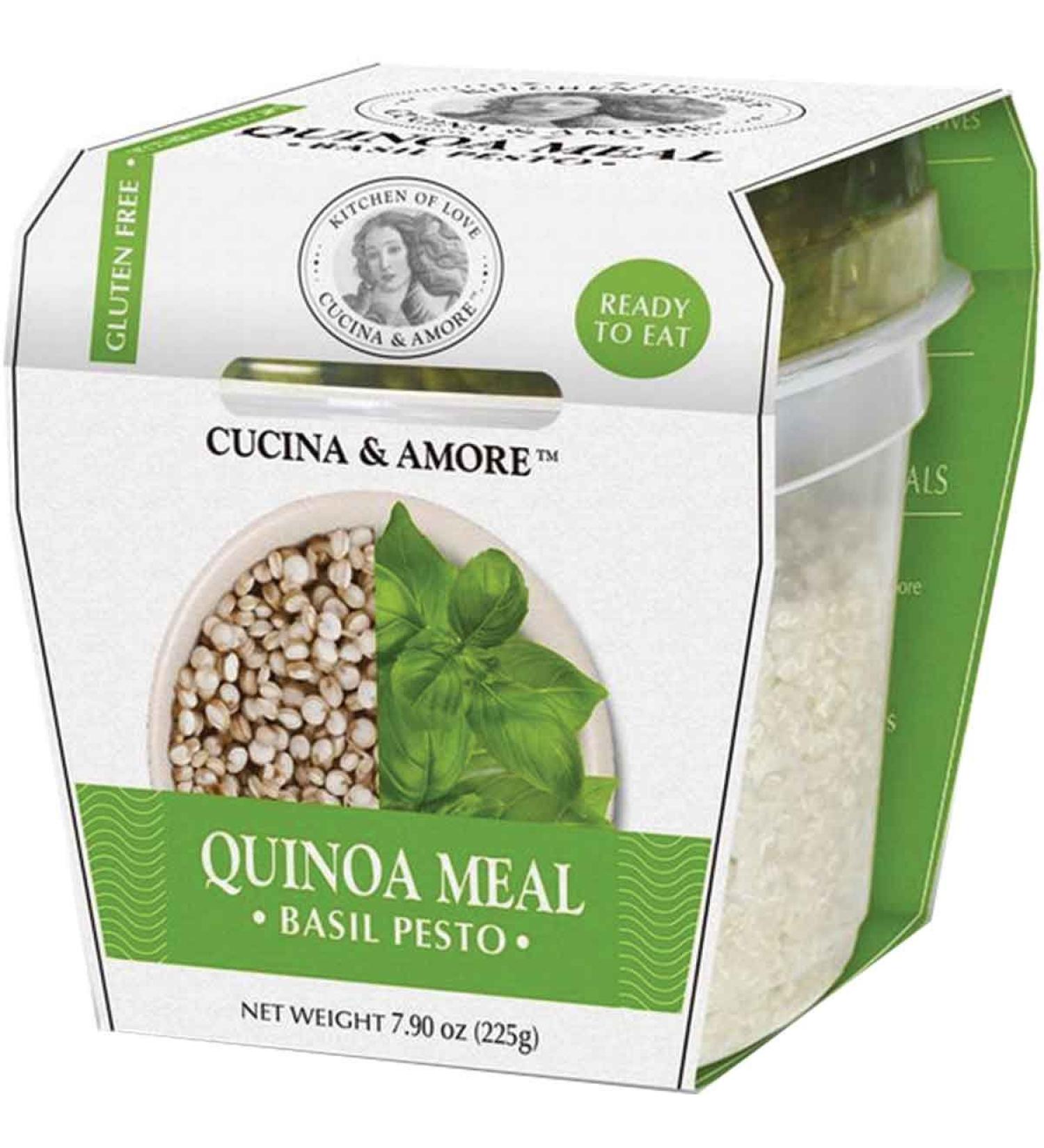 Cucina & Amore Basil Pesto Quinoa RTE Meal - 7.9 oz Pack - Buy Online on GoSupps.com