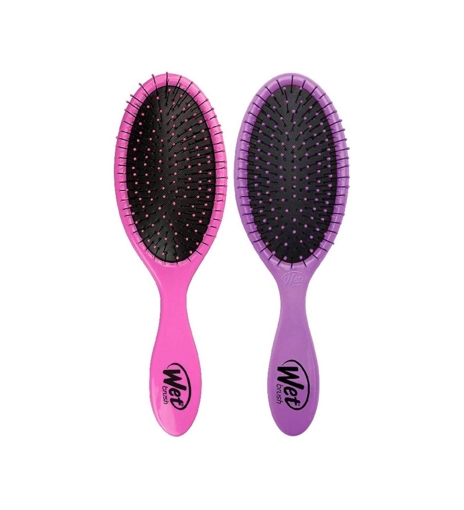 Wet Brush Original Detangler Hair Brush - Pink/Purple - Ultra-soft IntelliFlex Bristles - For All Hair Types - Women/Men - Wet/Dry Hair - Buy Online on GoSupps.com
