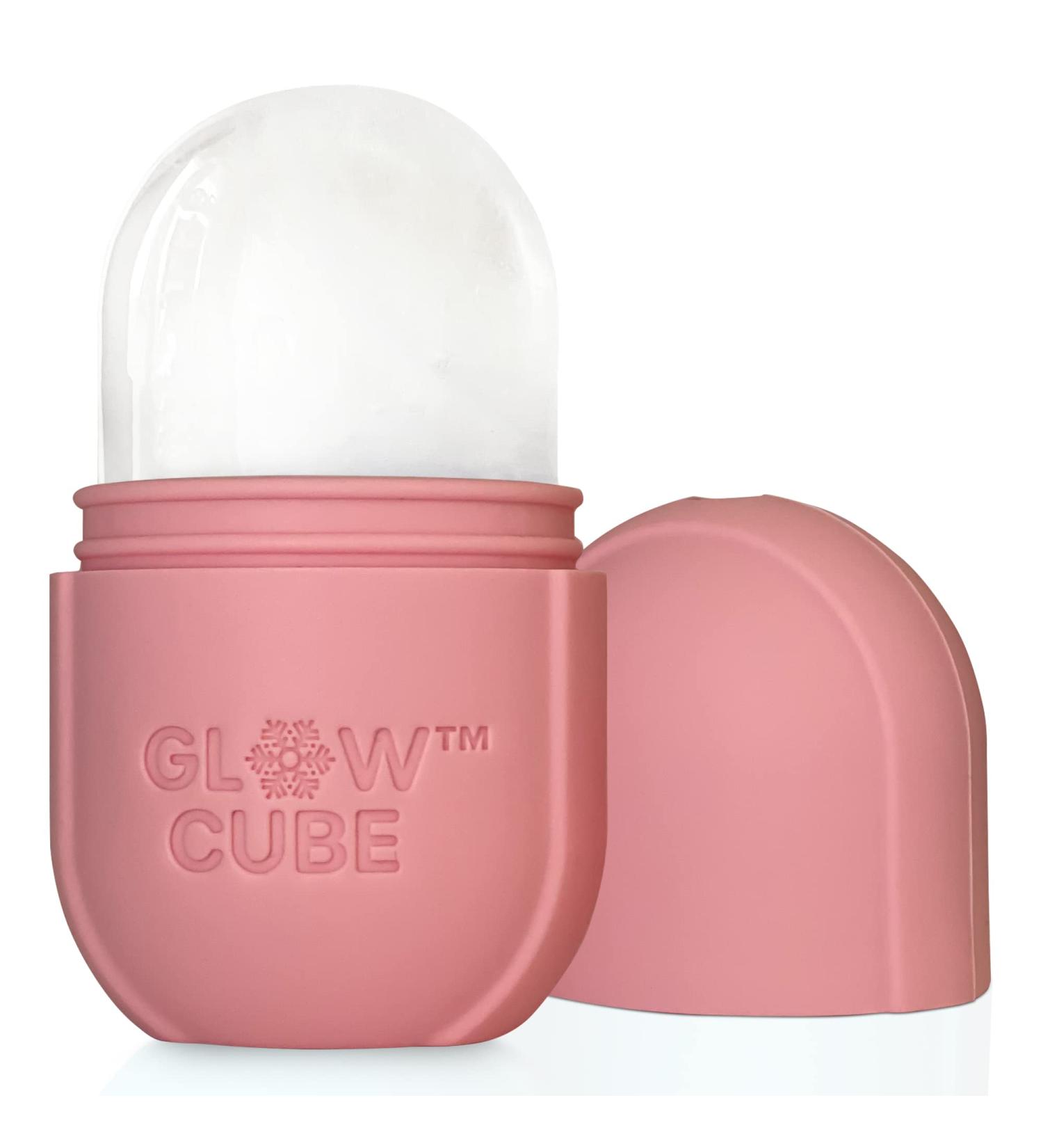 Glow Cube Ice Roller - Reusable Facial Treatment for Brightening Skin & Reducing Puffiness (Pastel Pink) - Buy Online on GoSupps.com