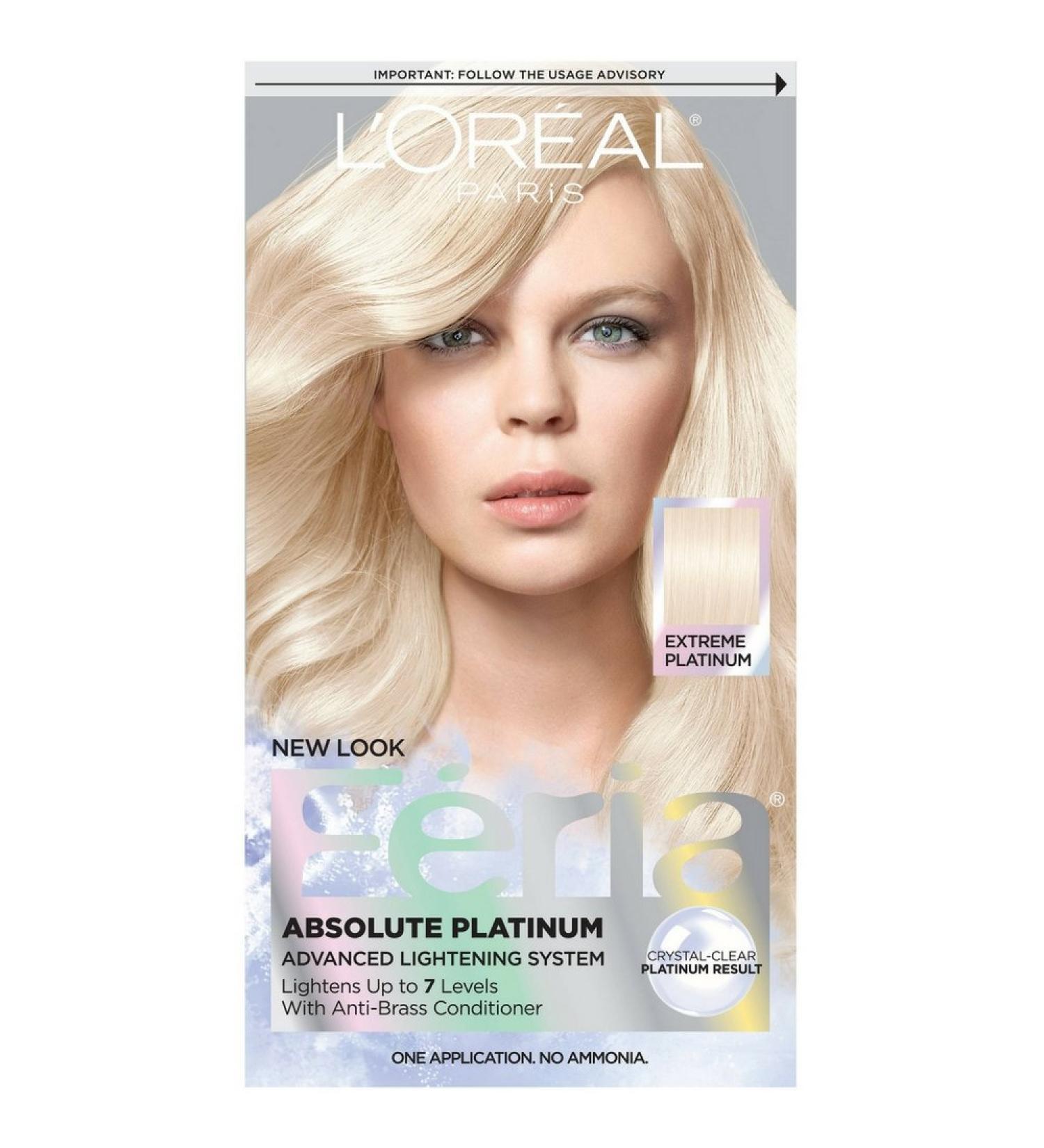 L'Oreal Paris Feria Multi-Faceted Shimmering Permanent Hair Color  Extreme Platinum  Pack of 1  Hair Dye