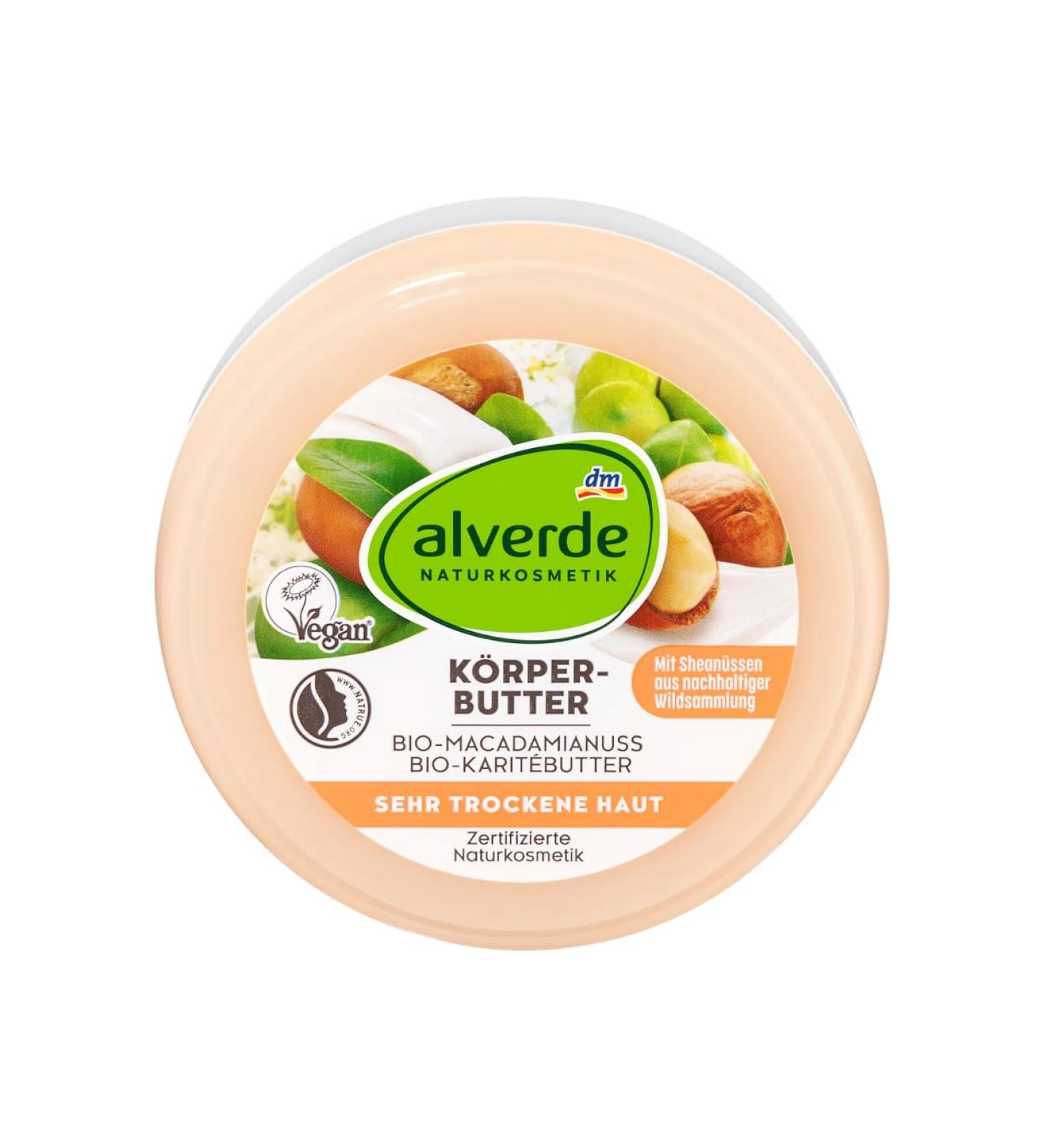 alverde NATURKOSMETIK Beurre corporel Noix de macadamia 200 ml