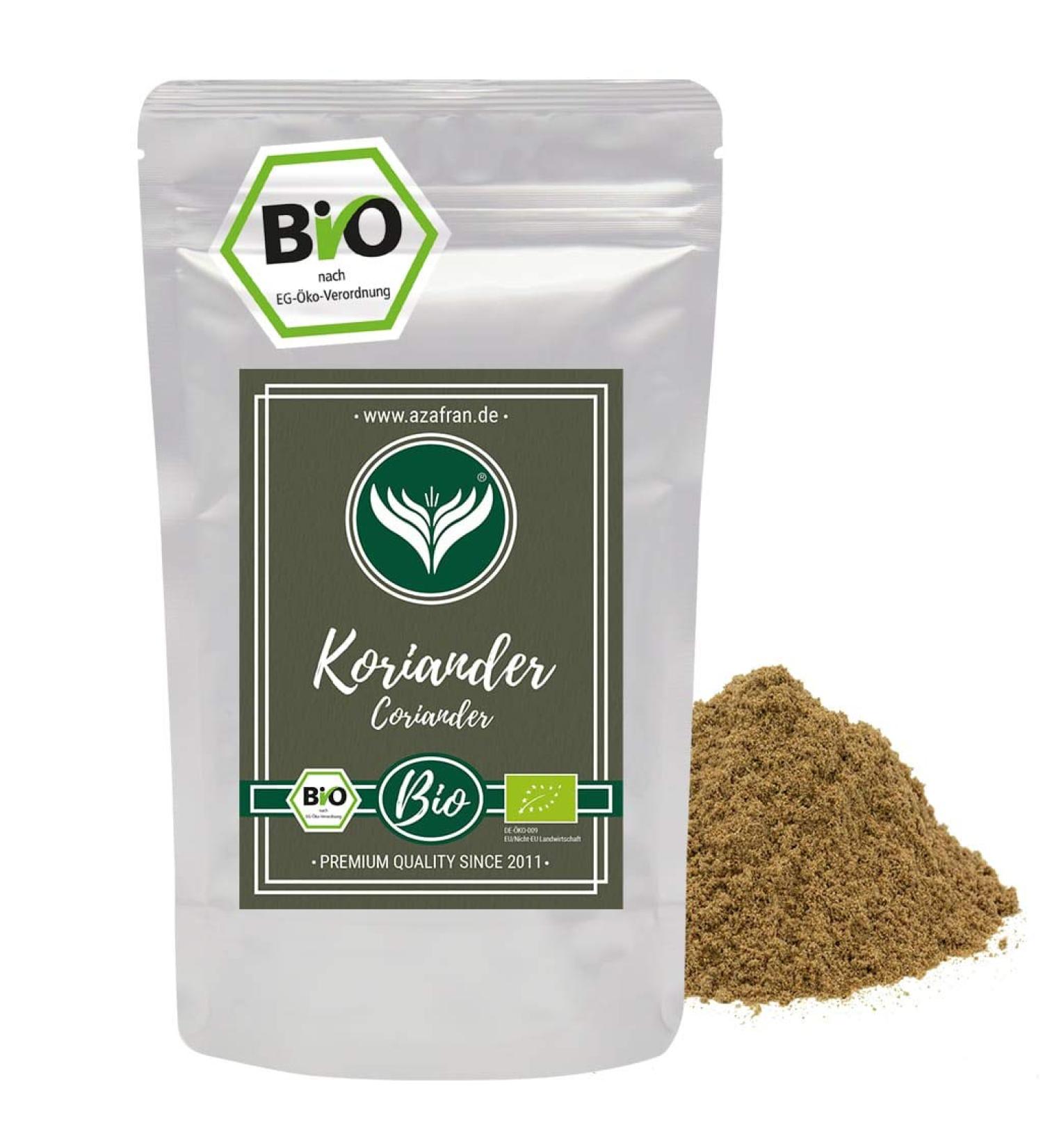 Buy Azafran ORGANIC Coriander Seeds Ground - 250g Coriander Powder for Authentic Flavor | Fast International Shipping - Buy Online on GoSupps.com
