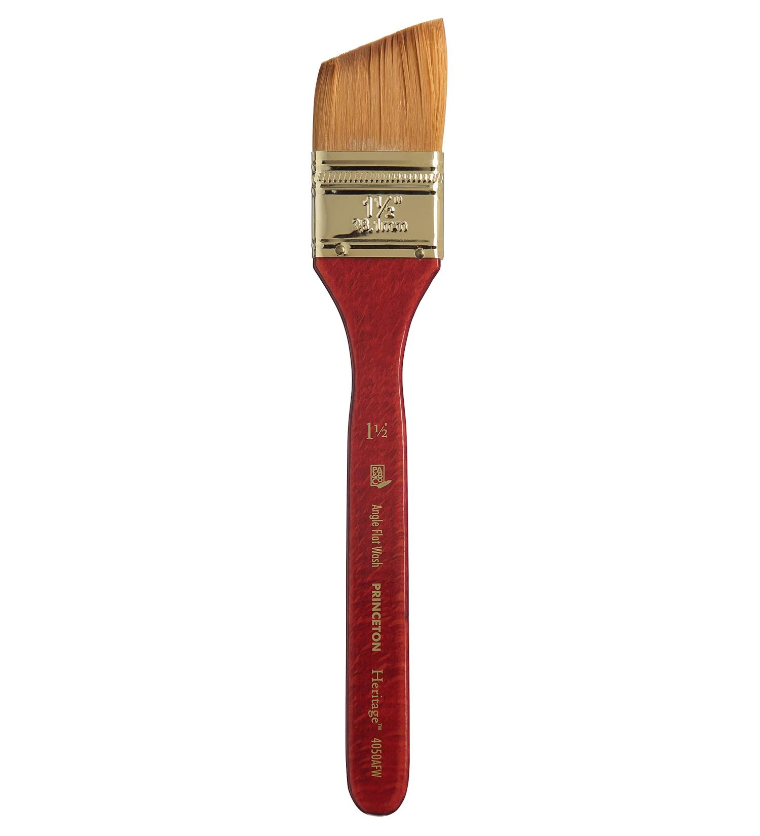 Princeton Heritage 4050 Synthetic Sable Watercolor Brush 1-1/2 Inch Angle Flat Wash - Buy Online on GoSupps.com