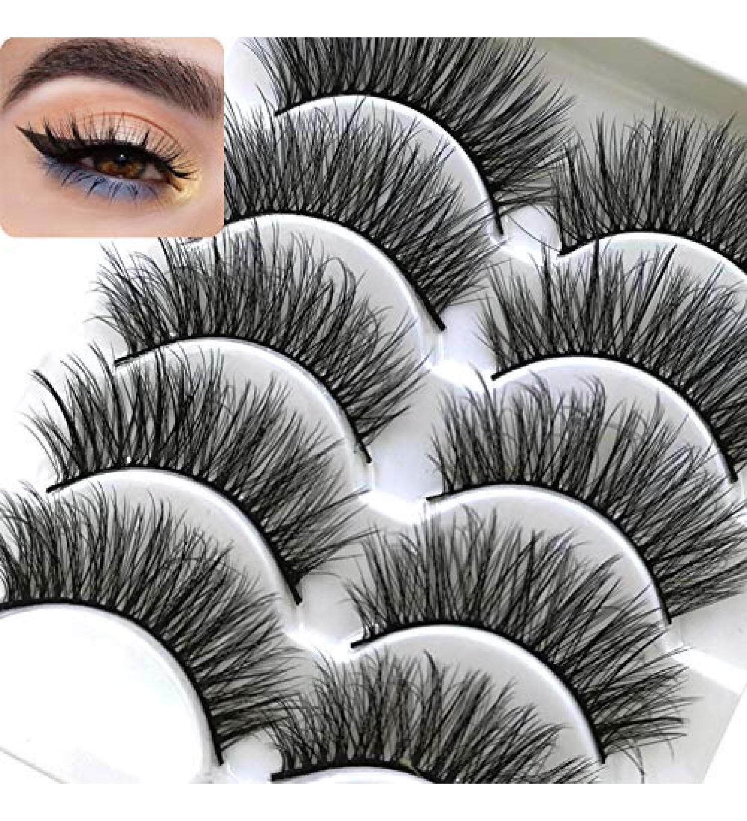 Icycheer 3D Mixed Artificial Eyelashes - Long Thick Wispy Fluffy Dramatic Doll & Cosplay Lashes - 5 Pairs for Stunning Makeup - Buy Online on GoSupps.com
