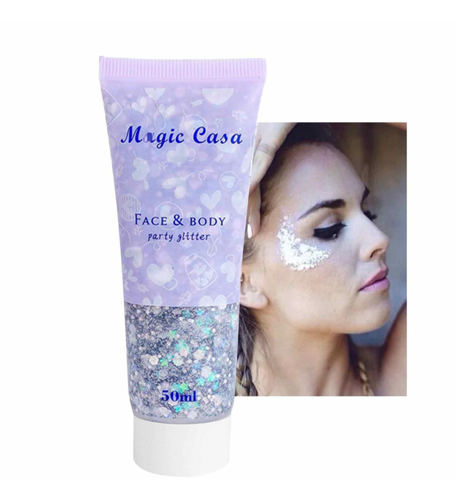  Jildouf Face glitter | Fish Scale Glitter Liquid Eyeshadow - Glitter gel for body and nails hair shimmering body gel for women - Buy Online on GoSupps.com