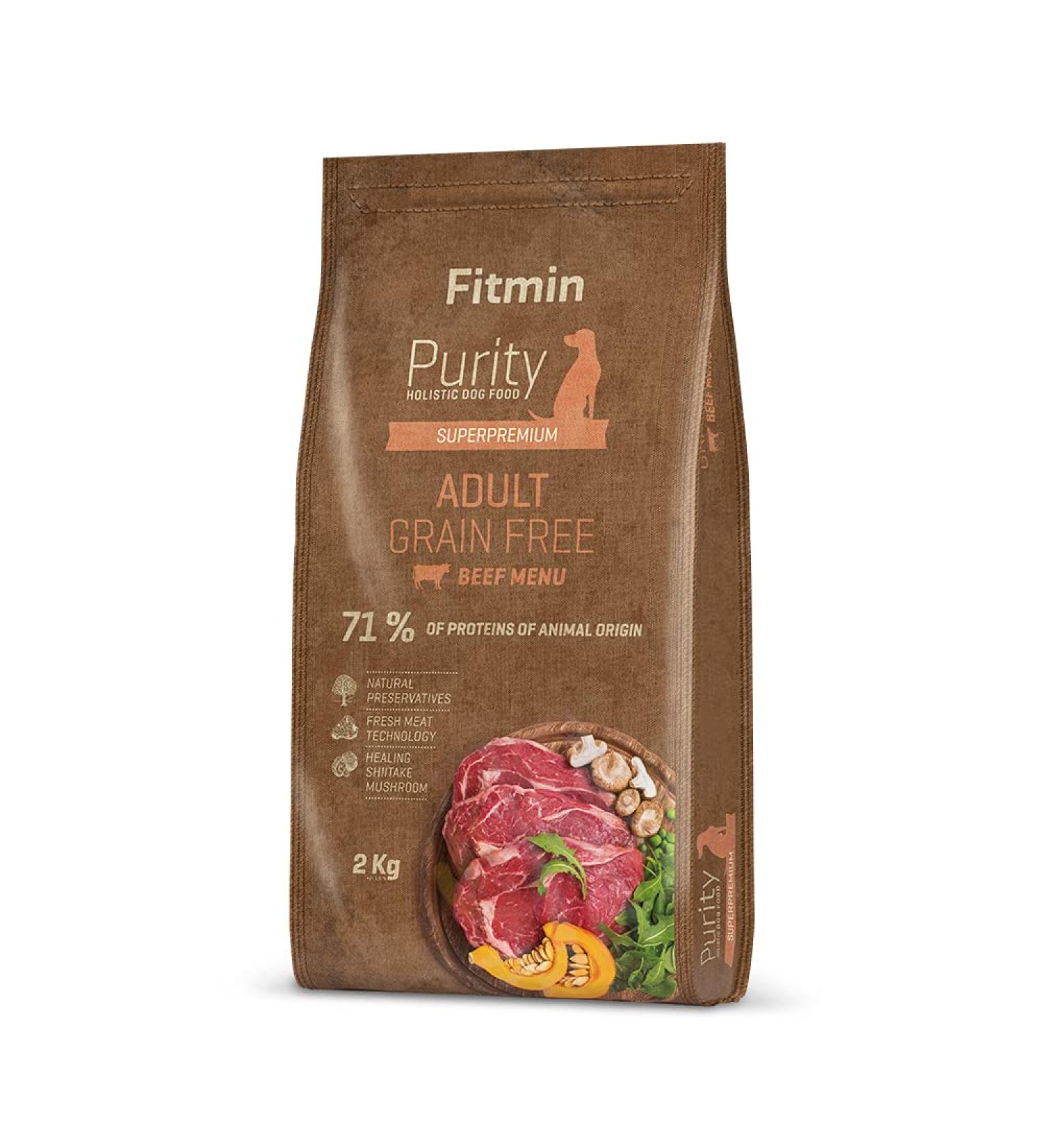 Fitmin Dog Purity GF Adult Beef Dog Food 2 kg - Buy Online on GoSupps.com