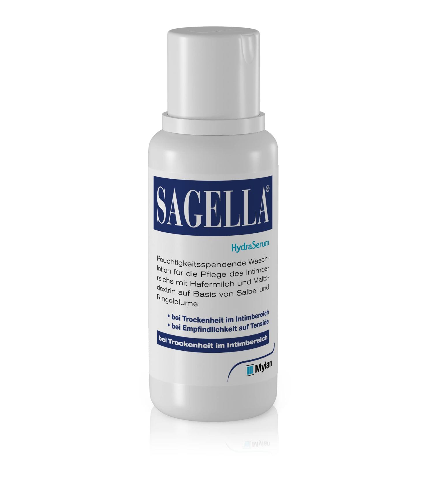 Sagella Hydraserum Intimate Moisturizing Wash Lotion for Dryness & Sensitive Skin | 200 ml | International Shipping Available - Buy Online on GoSupps.com