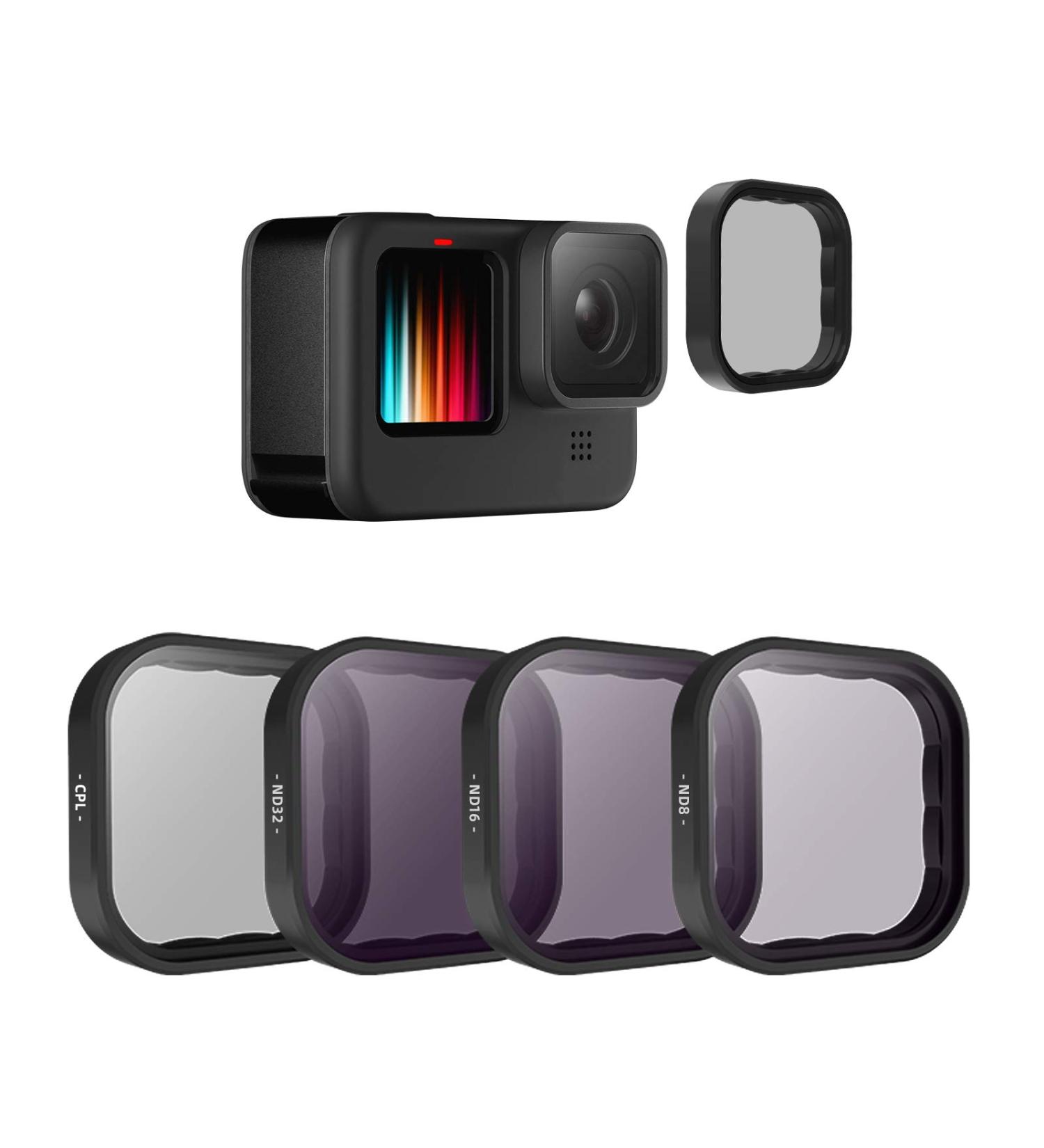 TELESIN 4-Pack Lens Filter CPL ND8 ND16 ND32 for GoPro Hero 11/10/9 Black - Buy Online on GoSupps.com