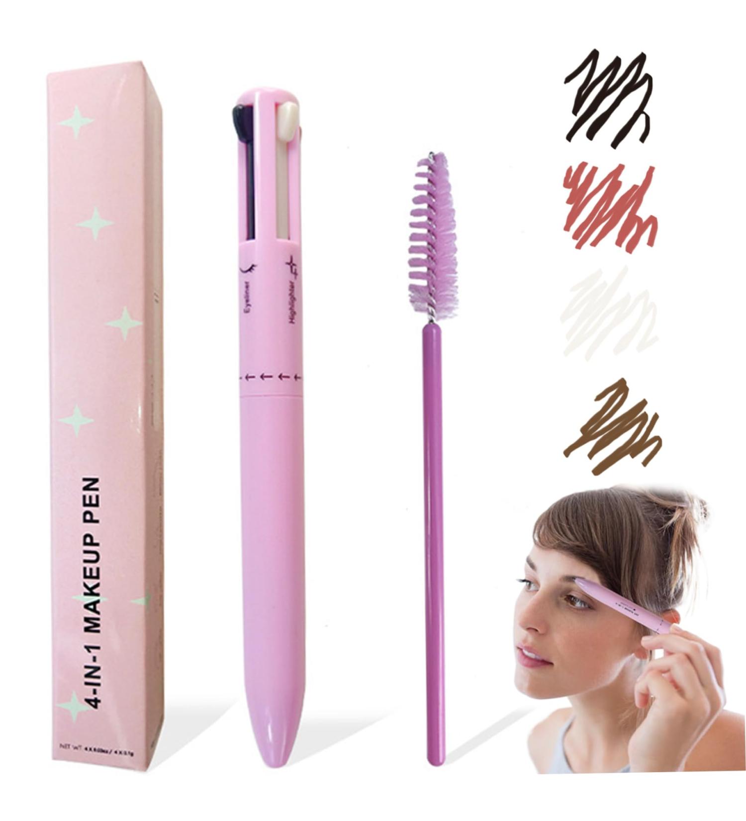 Eyeliner 4 In 1 Makeup Pen Multi Functional Eyeliner Lip Liner Brow Pencil & Highlighter Easy-To-Apply Safe & Skin Friendly Makeup Pen Long Lasting Makeup Pencil - Buy Online on GoSupps.com