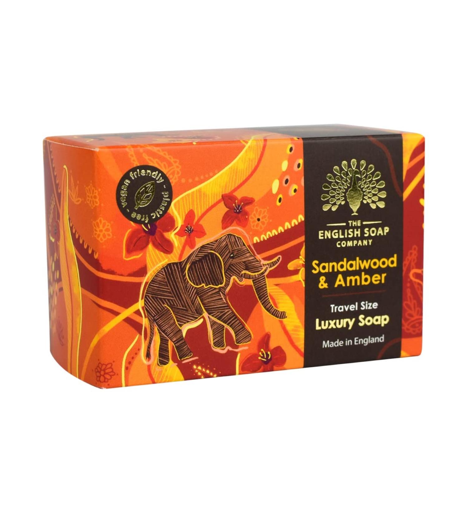 The English Soap Company The English Soap Company Luxury Sandalwood & Amber Travel Size Soap 100g - Buy Online on GoSupps.com