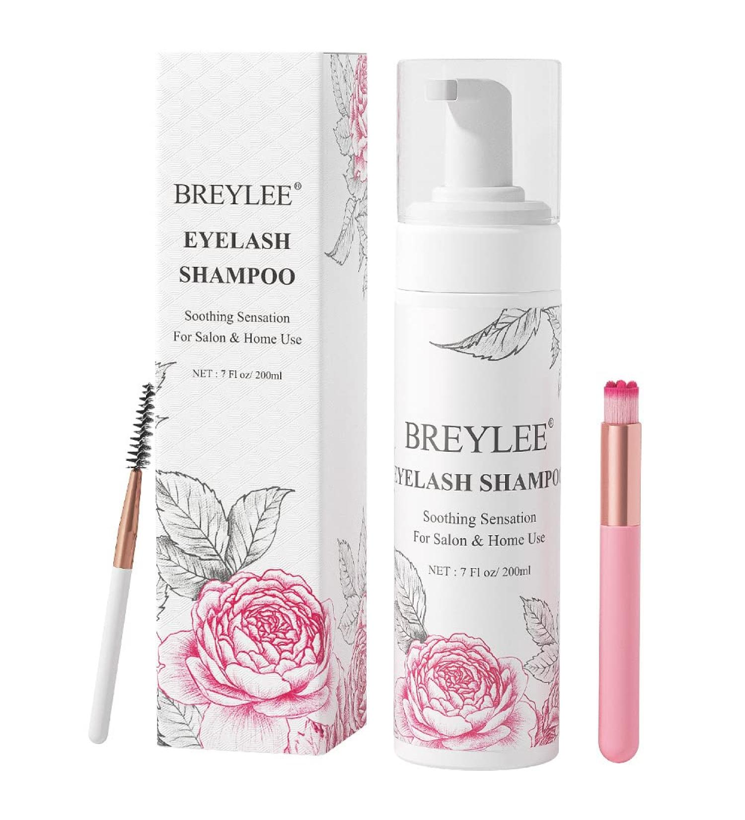 Buy Breylee Eyelash Shampoo - 200ml Eyelash Care for Salon & Home Use Eyelash Extension Makeup Remover with 2 Brushes | International Shipping - Buy Online on GoSupps.com