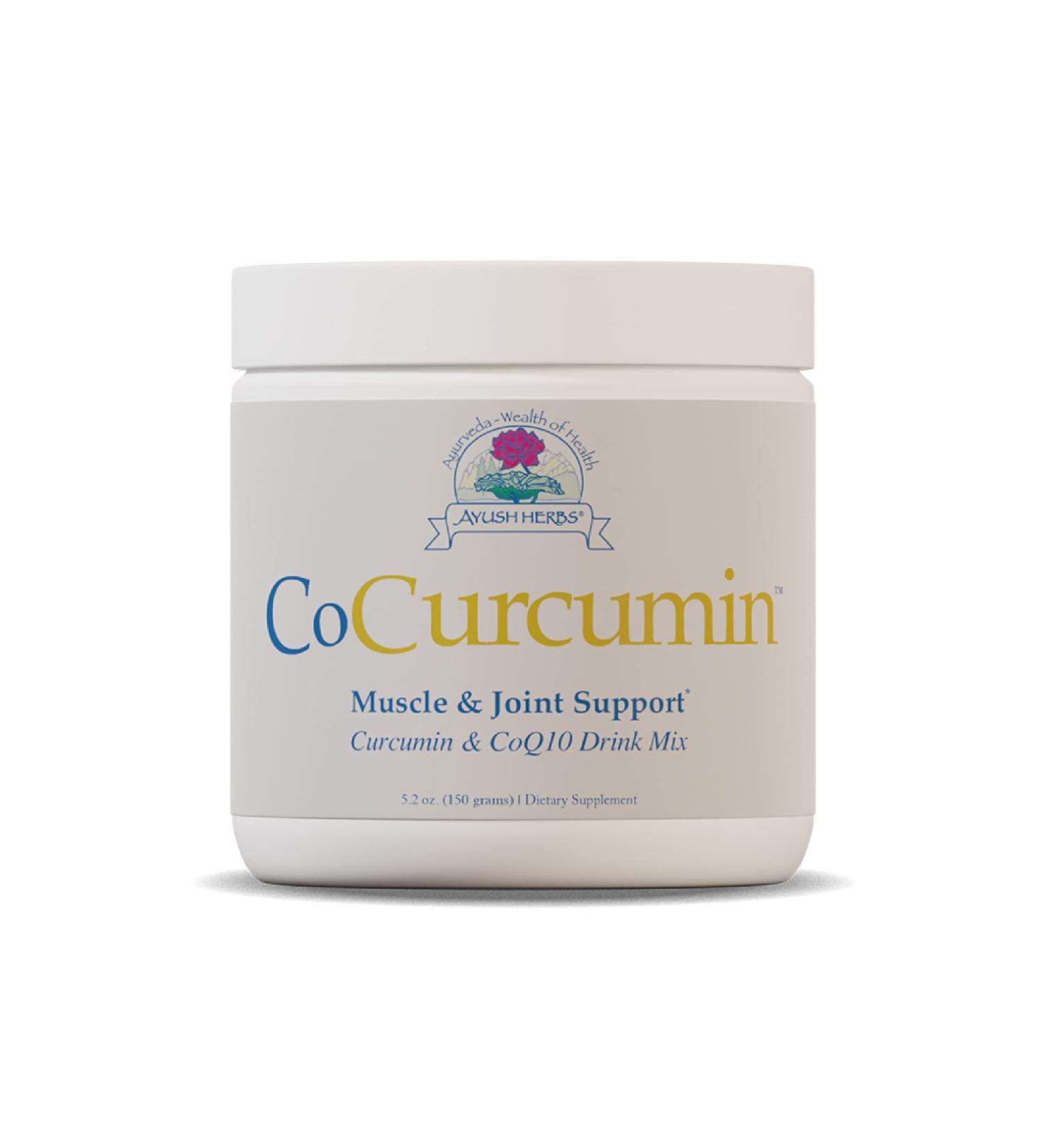 Ayush Herbs CoCurcumin Drink Mix 5.2 oz - Muscle, Joint, & Cognitive Support - Buy Online on GoSupps.com