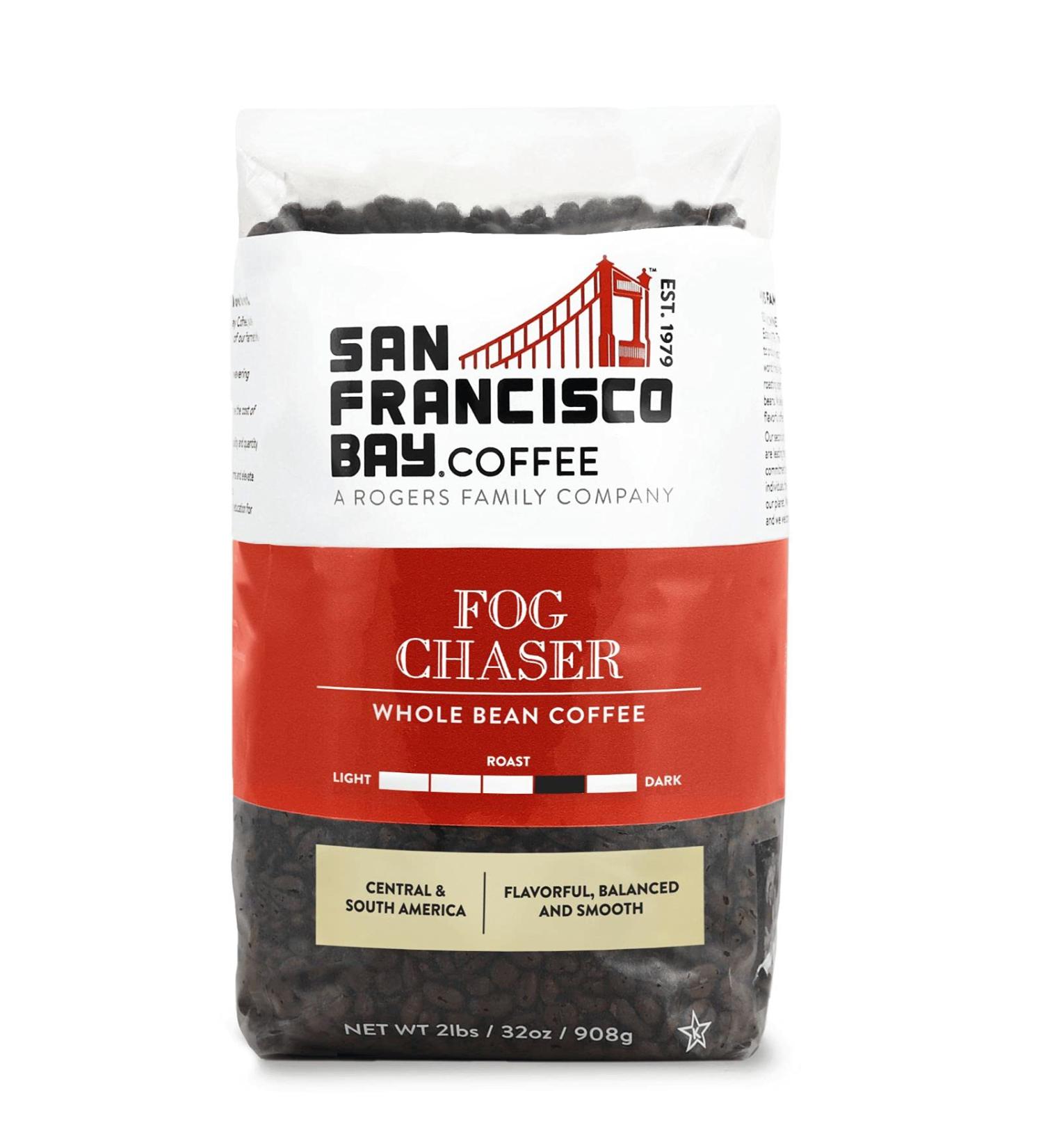 San Francisco Bay Fog Chaser Whole Bean Coffee - 2lb Medium Dark Roast - Buy Online on GoSupps.com
