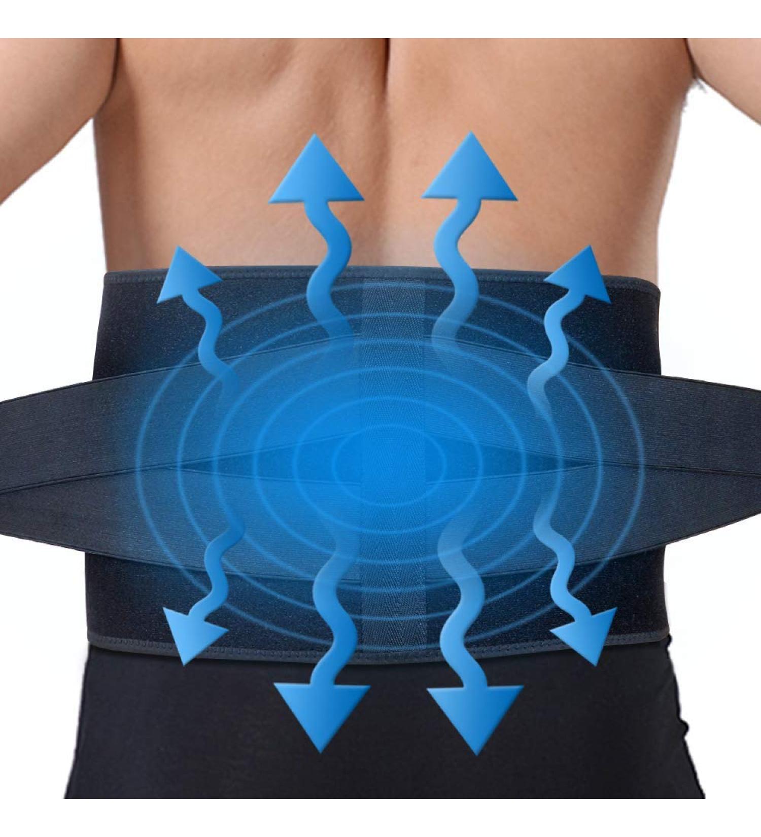 Gel Ice Pack for Back Pain Relief - ARRIS Back Ice Wrap with Support Belt for Lower Lumbar Injuries - Hot Cold Therapy Back Brace with Flexible Gel Pack - Buy Online on GoSupps.com