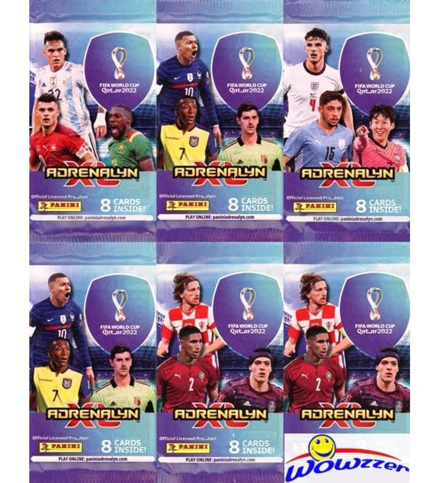 2022 Panini Adrenalyn XL World Cup Qatar Collection with (6) Factory Sealed Packs with 48 Cards! Look for Cards from Kylian Mbappe, Lionel Messi, Christian Pulisic, Ronaldo & More! Imported! WOWZZER!