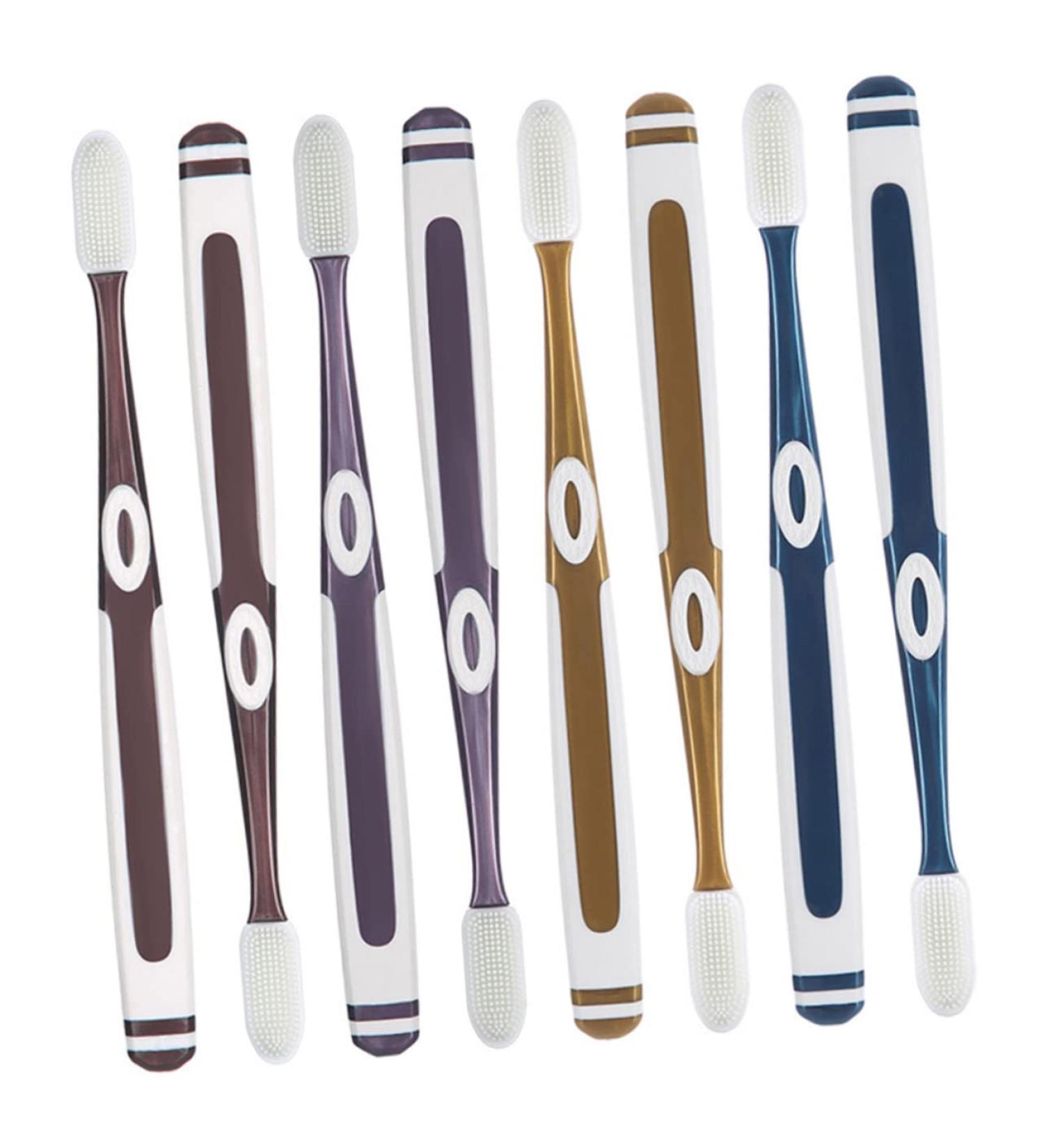 Beavorty 8-Piece Nano Toothbrush Set - Medium-Sized Ergonomic Wear-Resistant Hard Bristles for Adults | Best Teeth Accessories for Optimal Oral Care - Buy Online on GoSupps.com