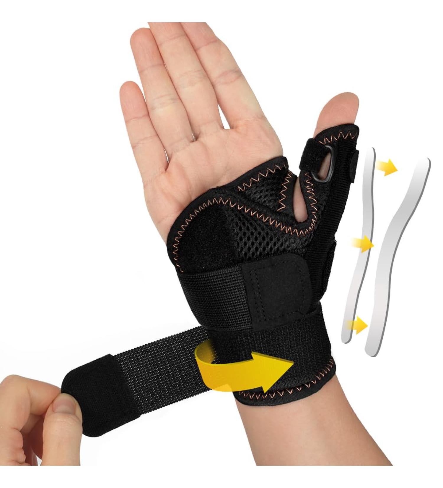 FITTOO Copper Infused Thumb & Wrist Brace - Pain Relief Splint for Men & Women Universal Size for Right & Left Hand - Buy Online on GoSupps.com