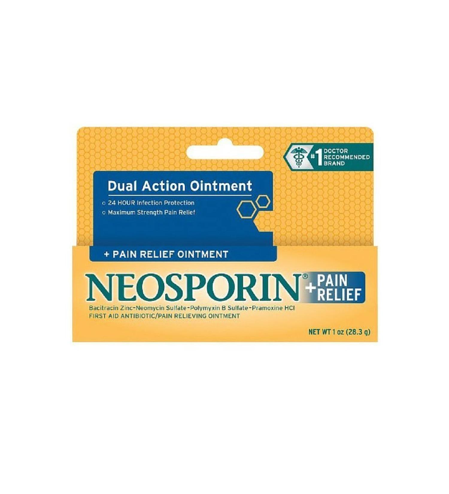 Neosporin First Aid Antibiotic Ointment Maximum Strength Pain Relief 1-Ounce (Pack of 2)