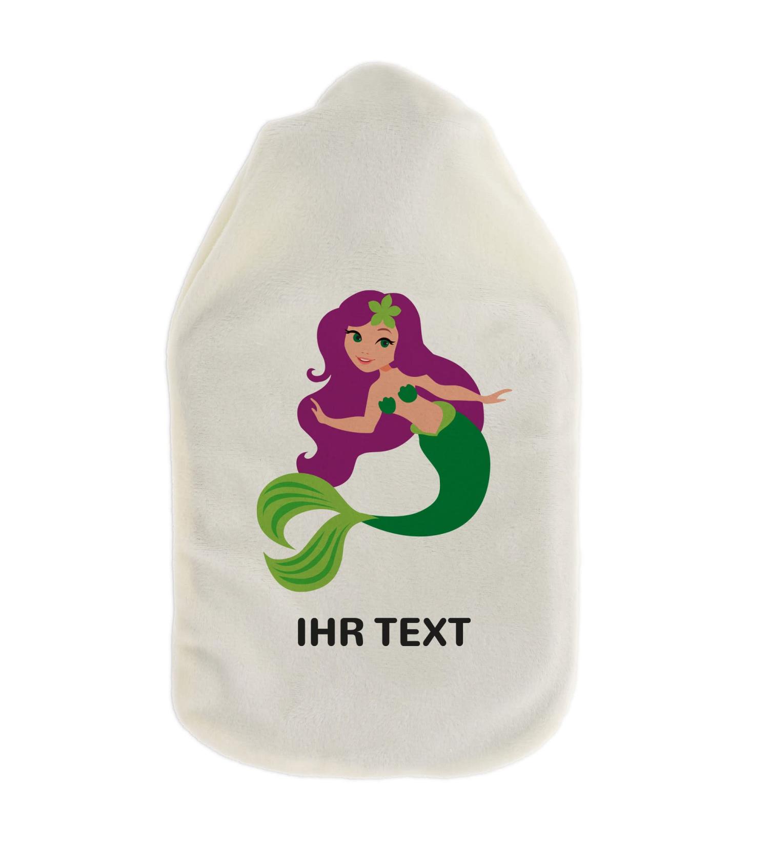 Personalized Mermaid Hot Water Bottle - Cozy Heat Bottle Cover for Kids & Adults | Ideal Gift Idea (800 ml) - Buy Online on GoSupps.com