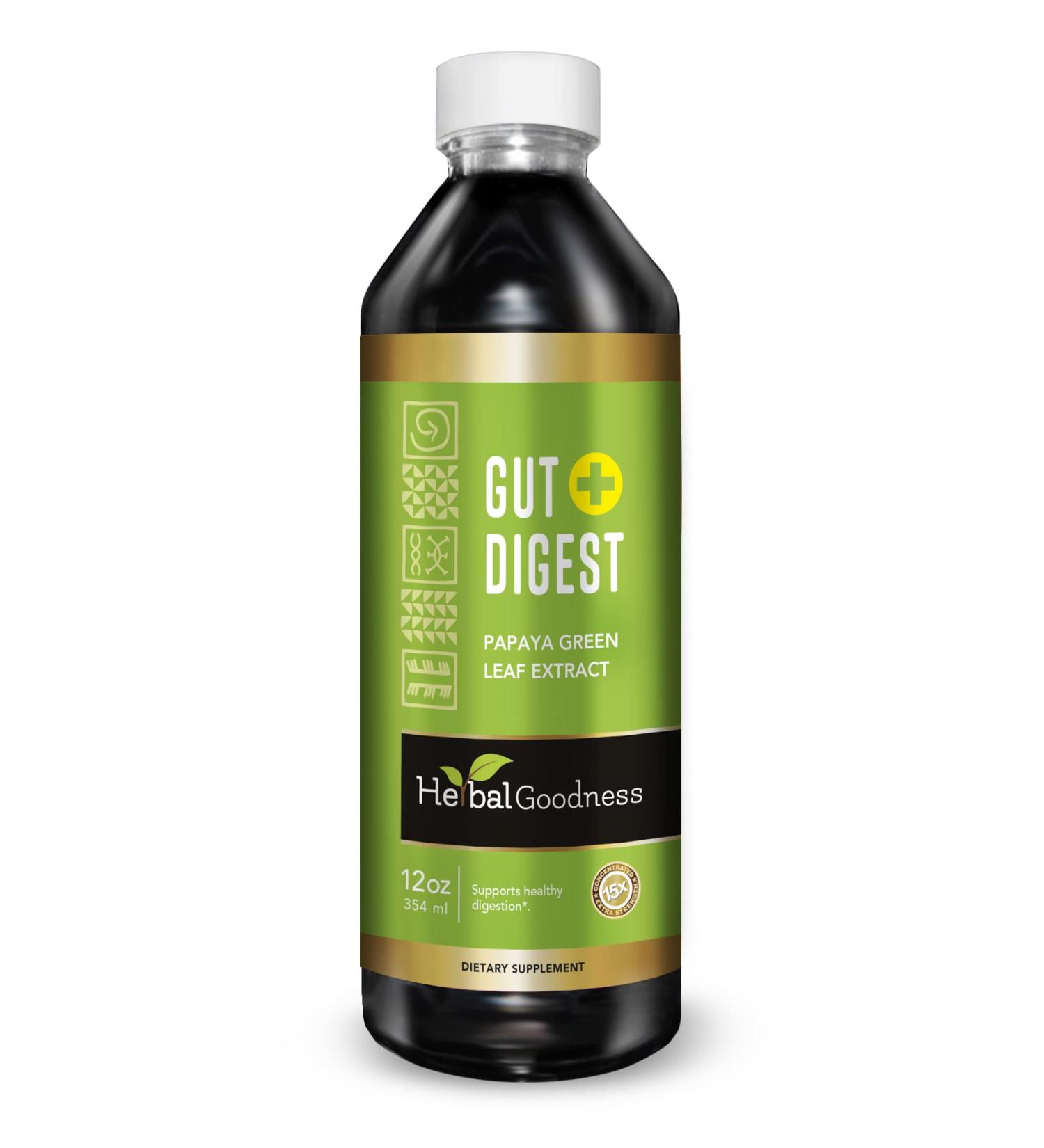 Herbal Goodness Gut Digest 12oz - Colon Broom Gut Health Supplements for Women and Men with Probiotics and Digestive Enzymes for Digestive Health for Gut Health Liver Detox - 1 Bottle 12 Fl Oz (Pack of 1) - Buy Online on GoSupps.com