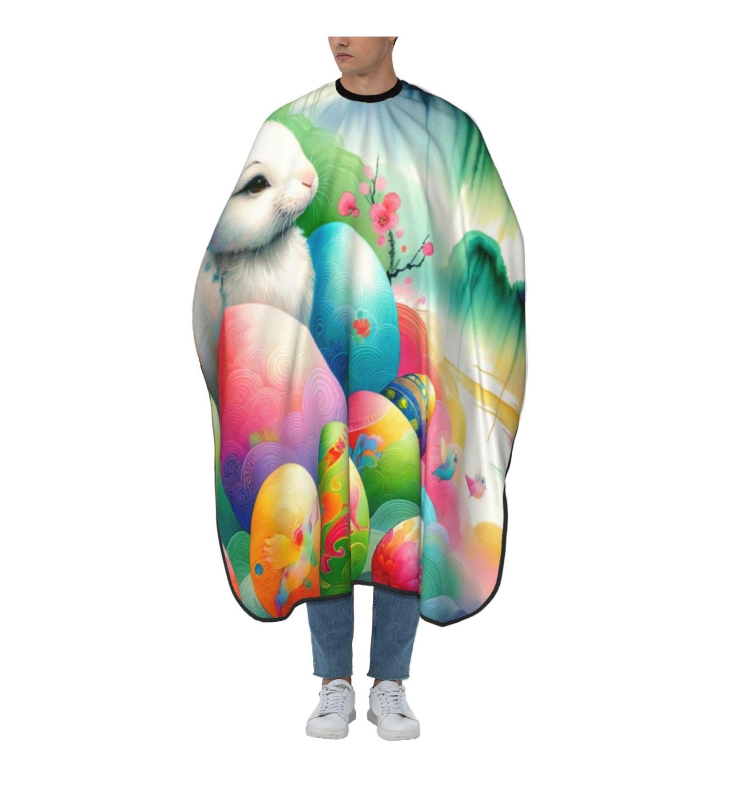 Shop 55x66 Inch Watercolor Easter Barber Cape | Adult Haircut Cape with Snap Closure - Perfect for Hair Salons & Home Use - Buy Online on GoSupps.com