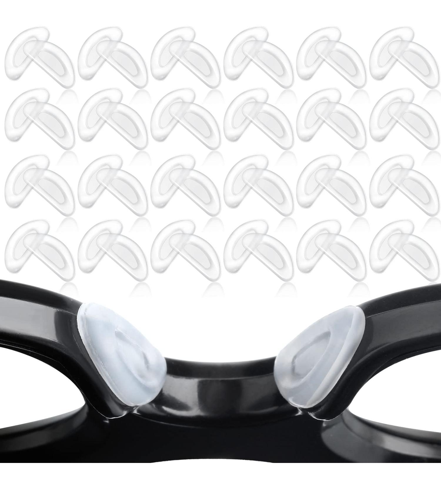 24 Pairs Adhesive Eye Glasses Nose Pads  D Shape Stick on Anti-Slip Soft Silicone  Adhesive Nose Pads Glasses Nose Pad for Glasses  Eyeglasses and Sunglasses Transparent - Buy Online on GoSupps.com