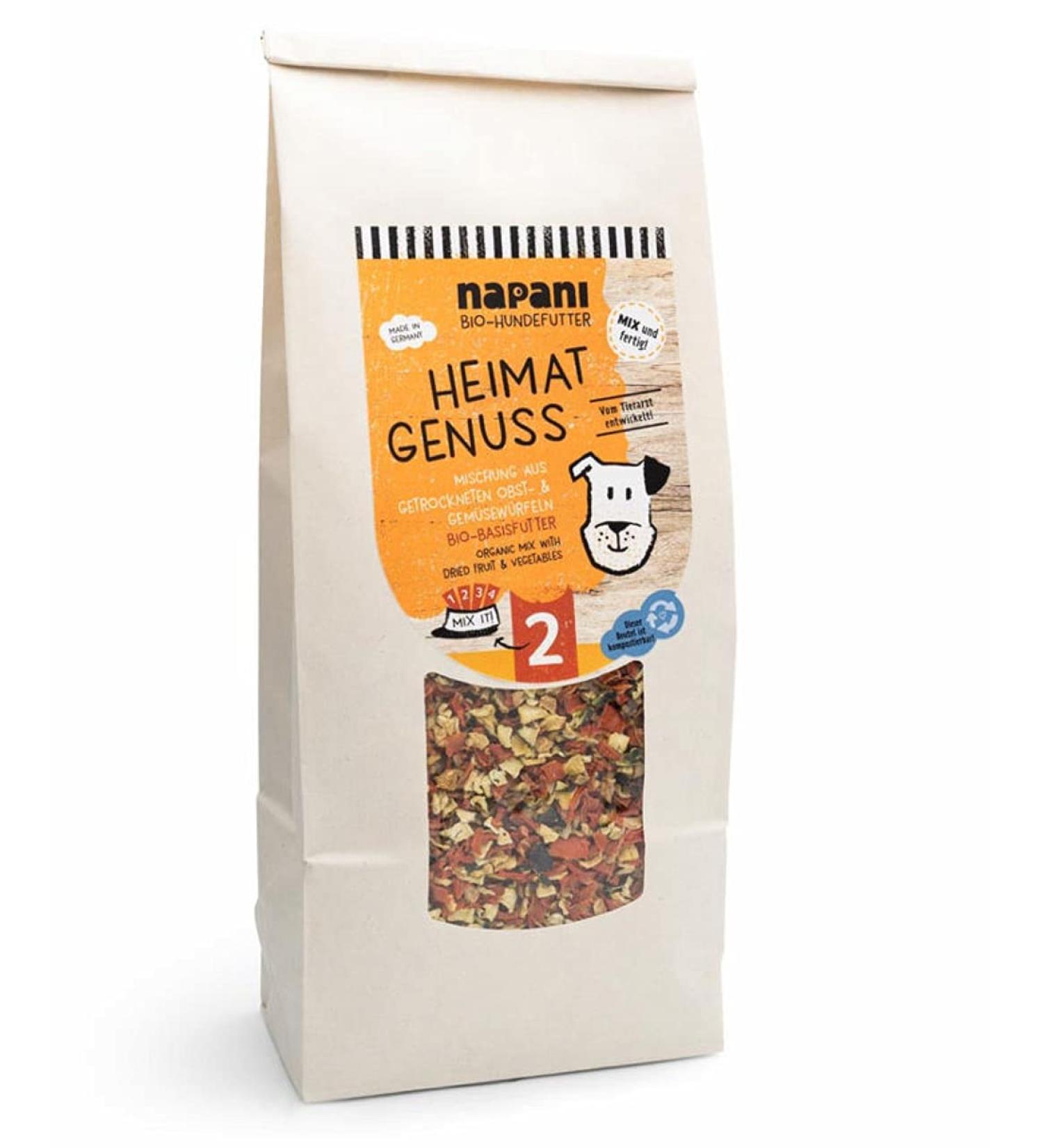 Organic Fruit and Vegetable Mix for Dogs - Heimat Genuss 500g | Healthy & Natural Dog Treats - International Shipping Available - Buy Online on GoSupps.com