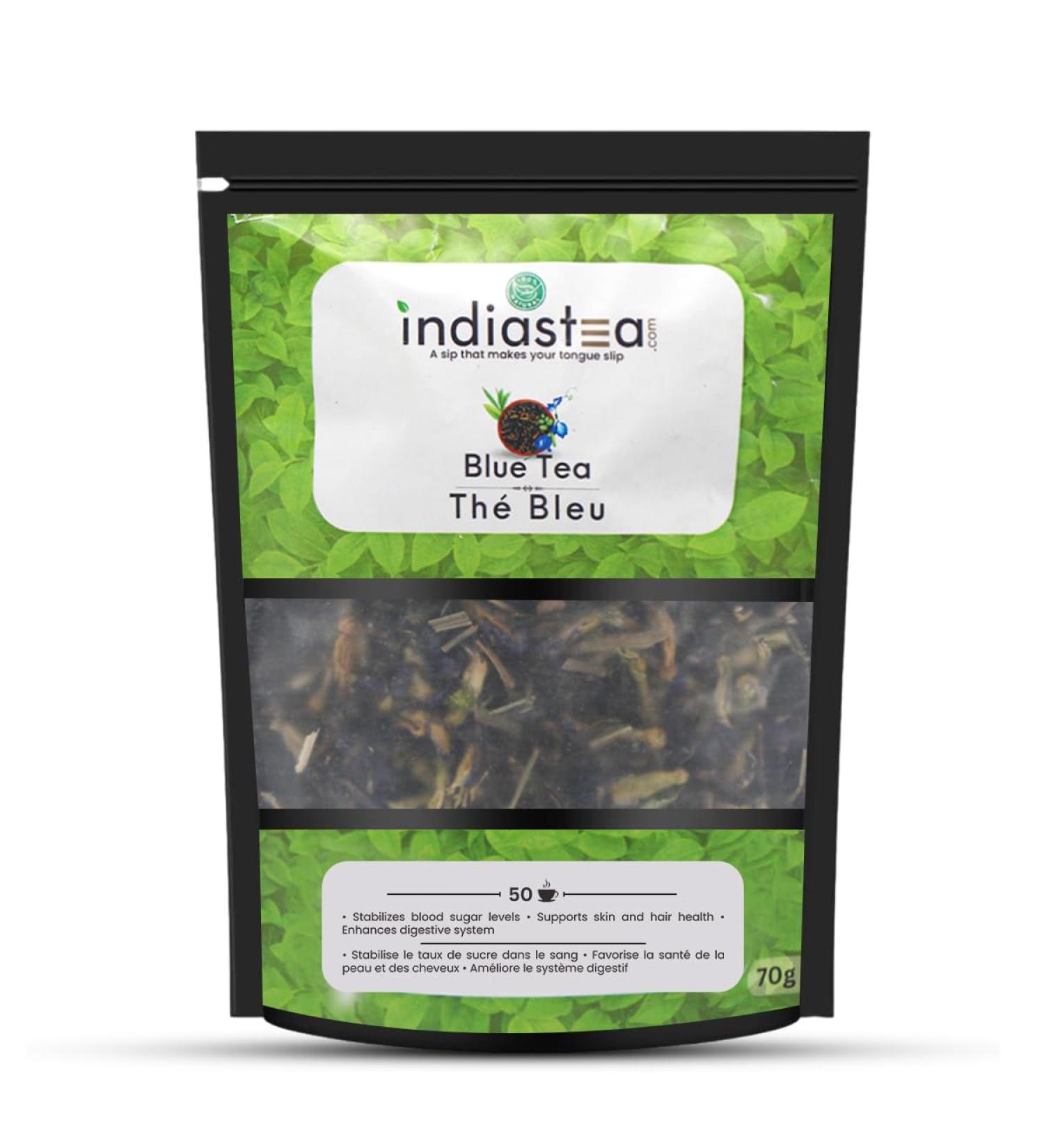 Blue Tea | India's Original Tea (50 cups) | Enhances Digestive System and Stabilizes Blood Sugar Level - Buy Online on GoSupps.com