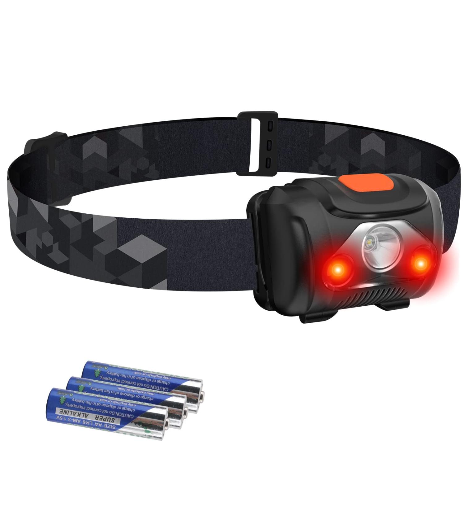 Hosonic LED Headlamp - Waterproof Red & White Light 4 Modes AAA Battery Perfect for Camping Running & Fishing - Ideal for Adults & Children - Buy Online on GoSupps.com